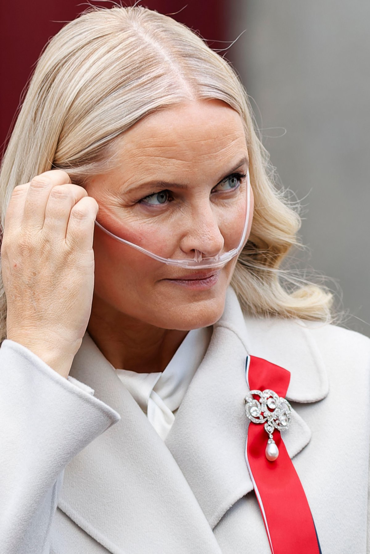 The Crown Prince and Crown Princess of Norway, with Prince Sverre Magnus, celebrate Constitution Day at Skaugum in Asker on May 17, 2026 (Nigel Waldron/Alamy)