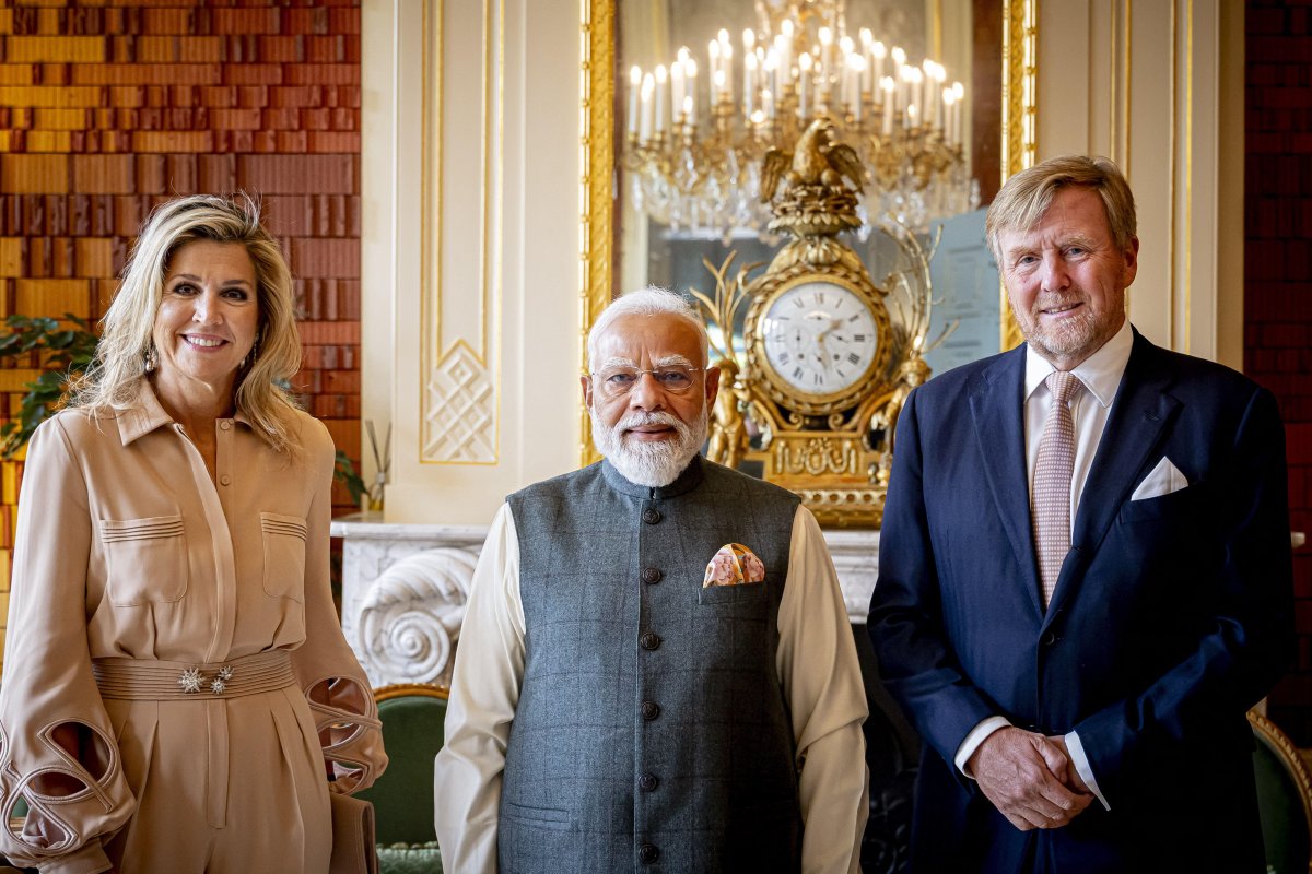 The King and Queen of the Netherlands host a luncheon for the Prime Minister of India at Huis ten Bosch Palace in The Hague on May 16, 2026 (Patrick van Emst/NLBeeld/Alamy)