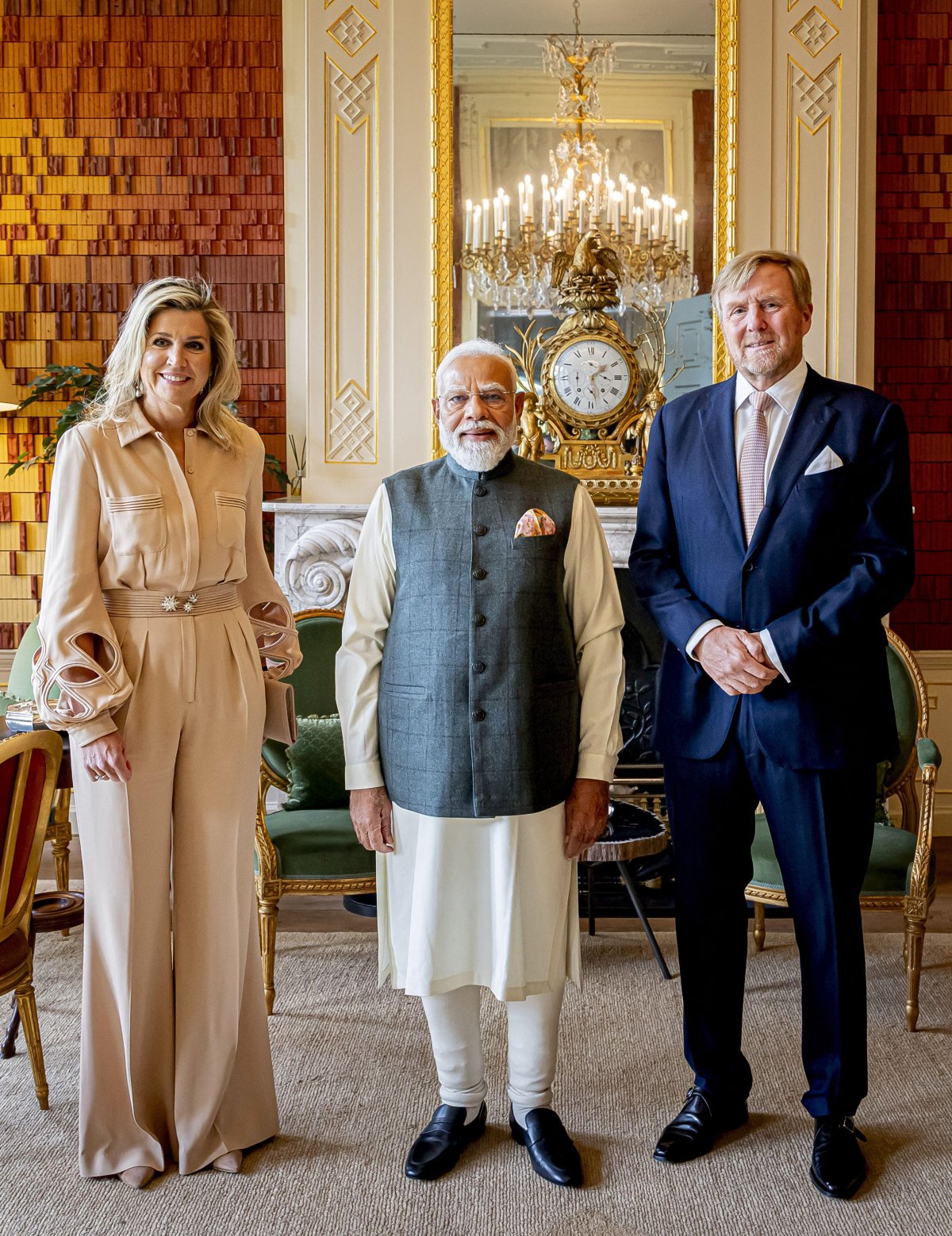 The King and Queen of the Netherlands host a luncheon for the Prime Minister of India at Huis ten Bosch Palace in The Hague on May 16, 2026 (Patrick van Emst/NLBeeld/Alamy)