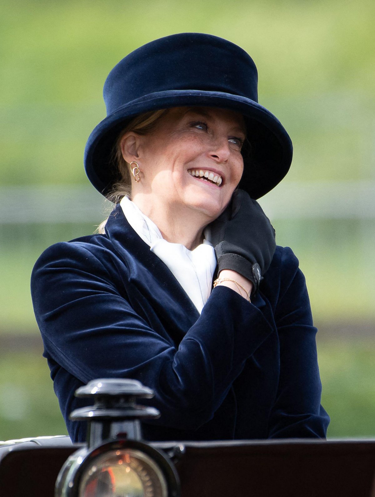 The Duchess of Edinburgh takes part in the Pol Roger Meet of the British Driving Society at the Royal Windsor Horse Show on May 17, 2026 (Maureen McLean/Alamy)