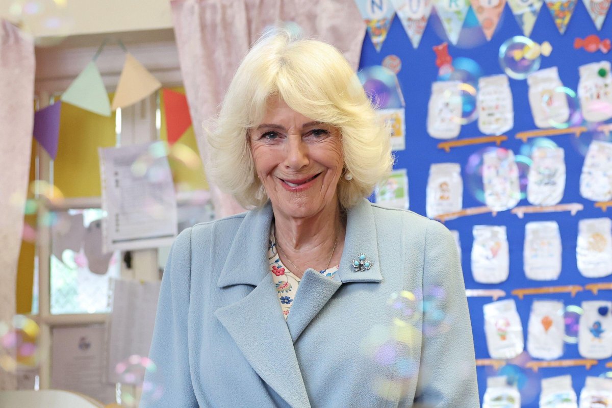 Queen Camilla visits Fane Street Primary School in Belfast on May 19, 2026 (Chris Jackson/PA Images/Alamy)