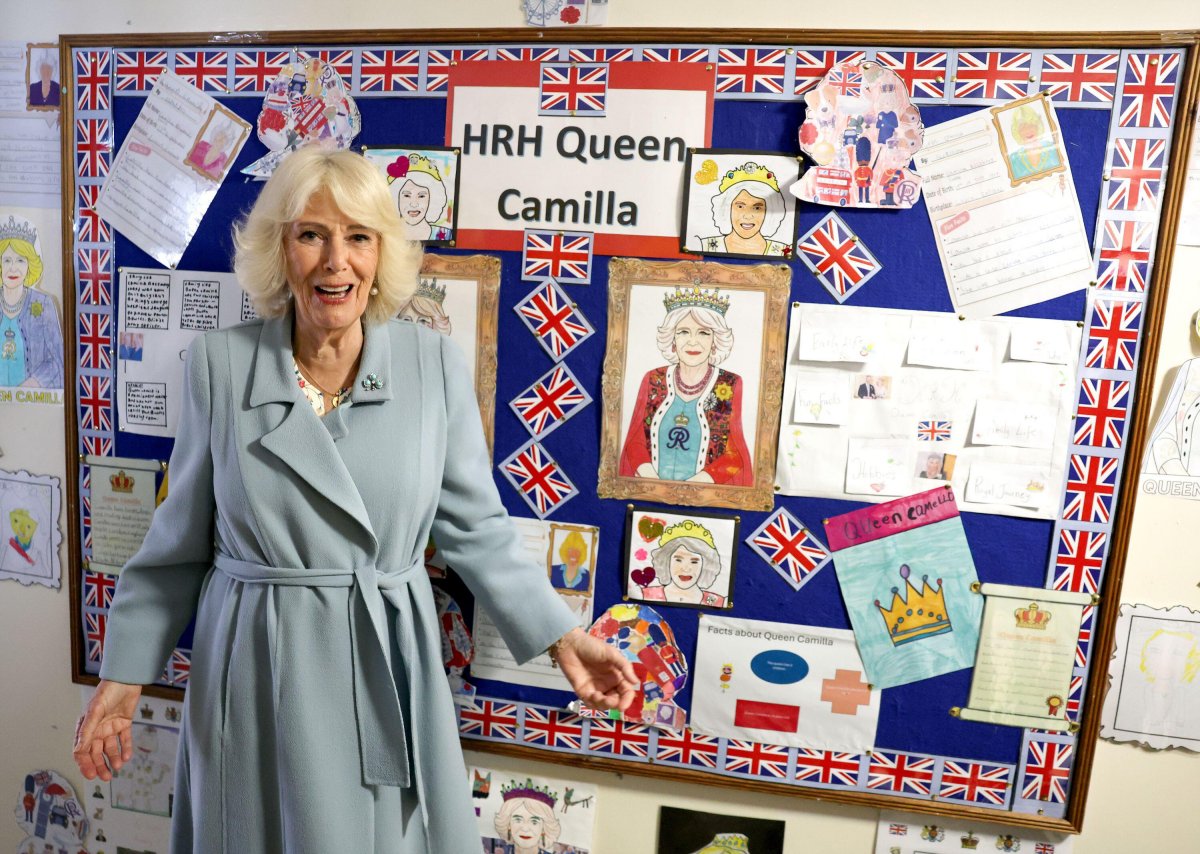 Queen Camilla visits Fane Street Primary School in Belfast on May 19, 2026 (Chris Jackson/PA Images/Alamy)