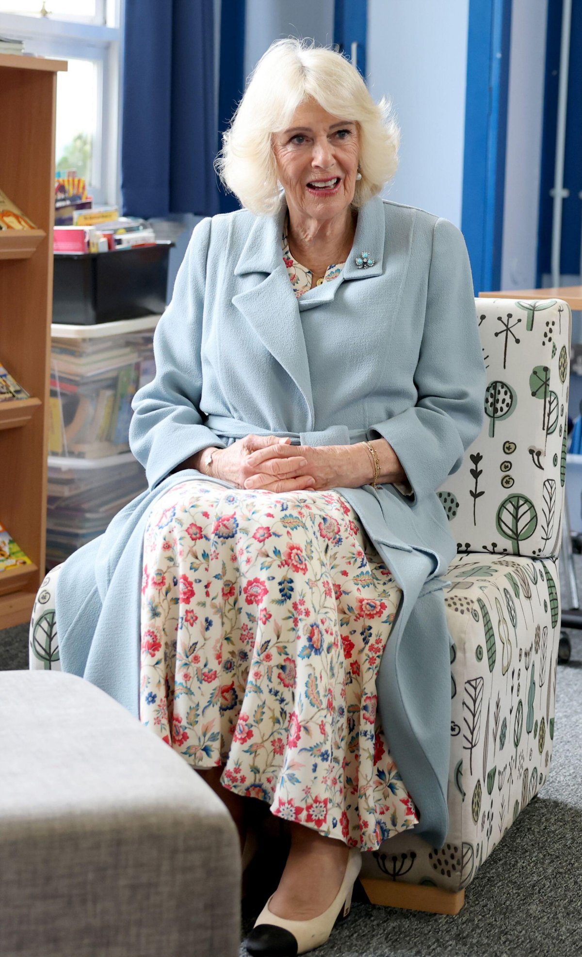 Queen Camilla visits Fane Street Primary School in Belfast on May 19, 2026 (Chris Jackson/PA Images/Alamy)
