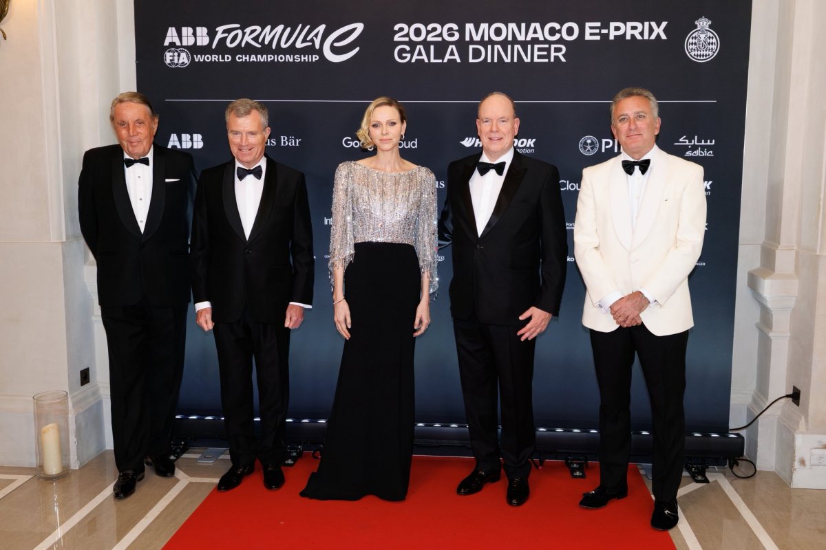 The Prince and Princess of Monaco attend the Monaco E-Prix 2026 gala dinner at the Hôtel de Paris in Monte Carlo on May 17, 2026 (Michaël Alesi/Frédéric Nebinger/Palais Princier de Monaco)