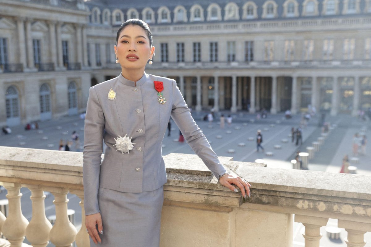 Princess Sirivannavari of Thailand receives the insignia of a Grand Officer of the Legion d'Honneur during a ceremony at the Ministry of Culture's Salon des Maréchaux in Paris on May 22, 2026 (Alain Guizard/Abaca Press/Alamy)
