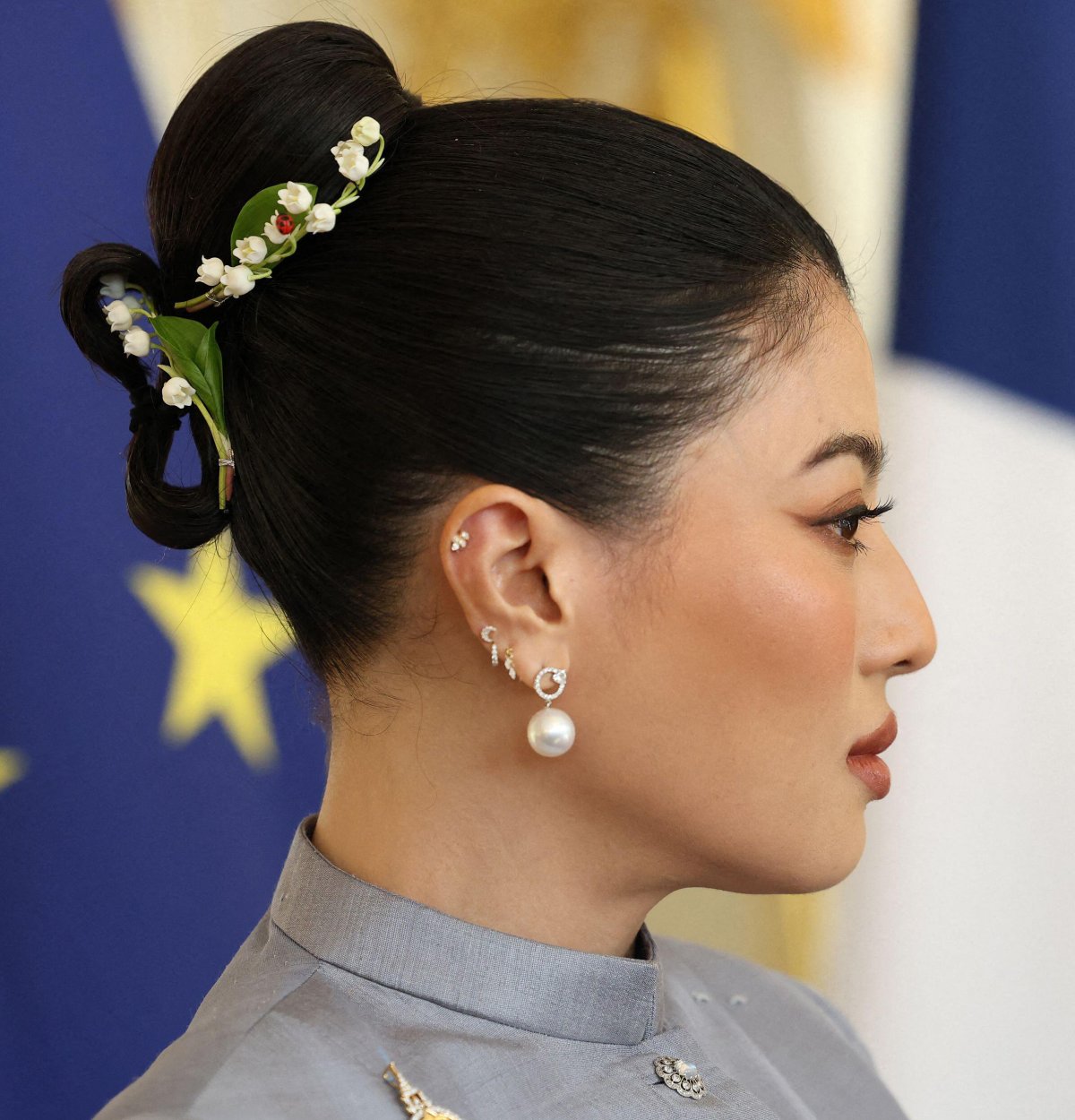 Princess Sirivannavari of Thailand receives the insignia of a Grand Officer of the Legion d'Honneur during a ceremony at the Ministry of Culture's Salon des Maréchaux in Paris on May 22, 2026 (Alain Guizard/Abaca Press/Alamy)