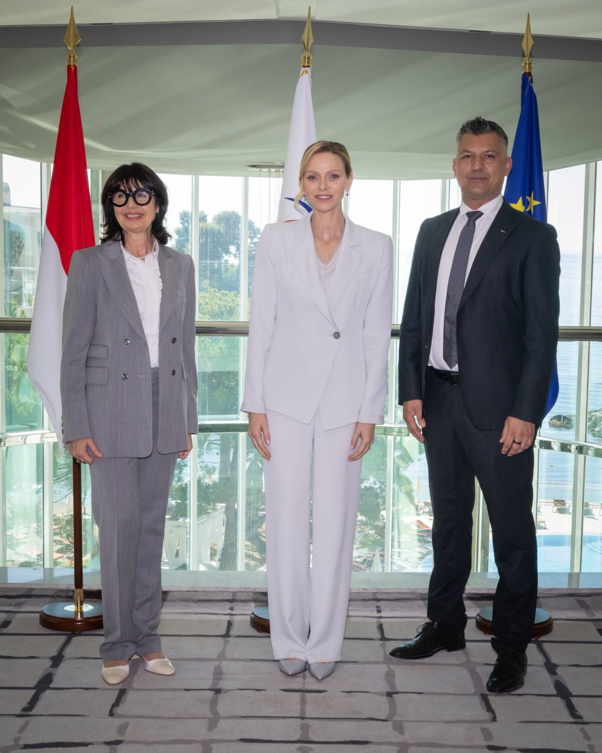 The Princess of Monaco attends the Women@APCE group working breakfast of the Parliamentary Assembly of the Council of Europe on May 22, 2026 (Frédéric Nebinger/Palais Princier de Monaco)