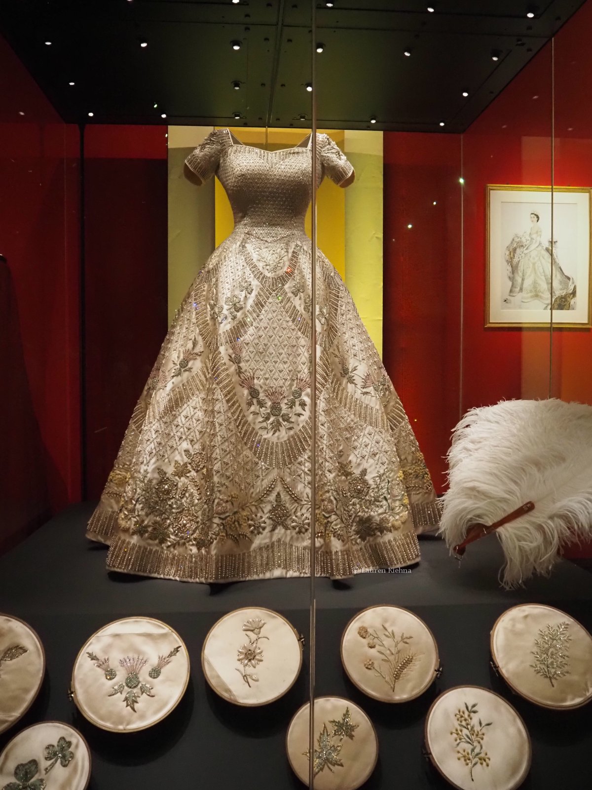 Views of Queen Elizabeth II: Her Life In Style at the King's Gallery, Buckingham Palace in London on April 9, 2026 (Photograph © Lauren Kiehna. All rights reserved.)