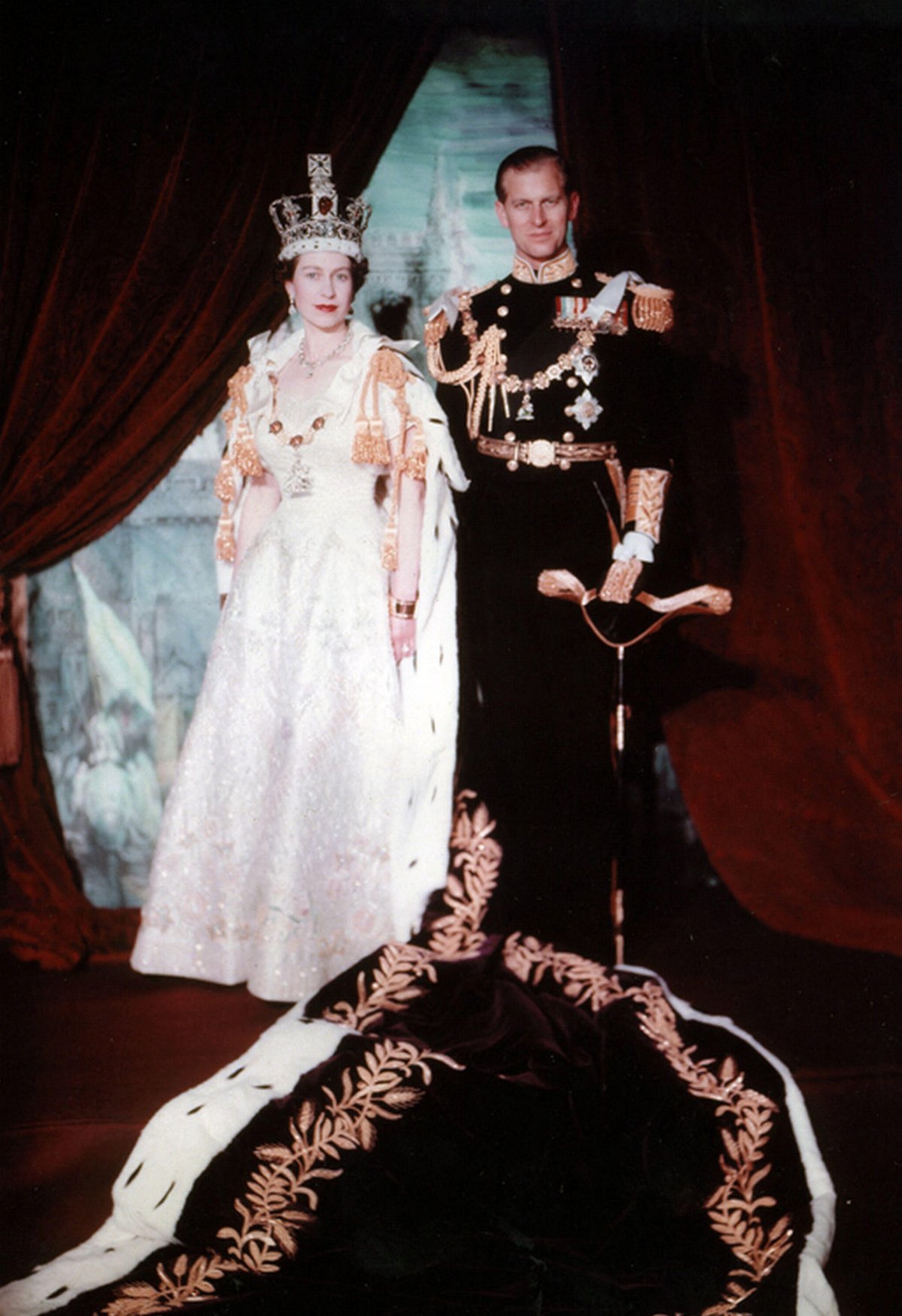 Queen Elizabeth II and Prince Philip are pictured on her Coronation Day on June 2, 1953 (World History Archive/Alamy)