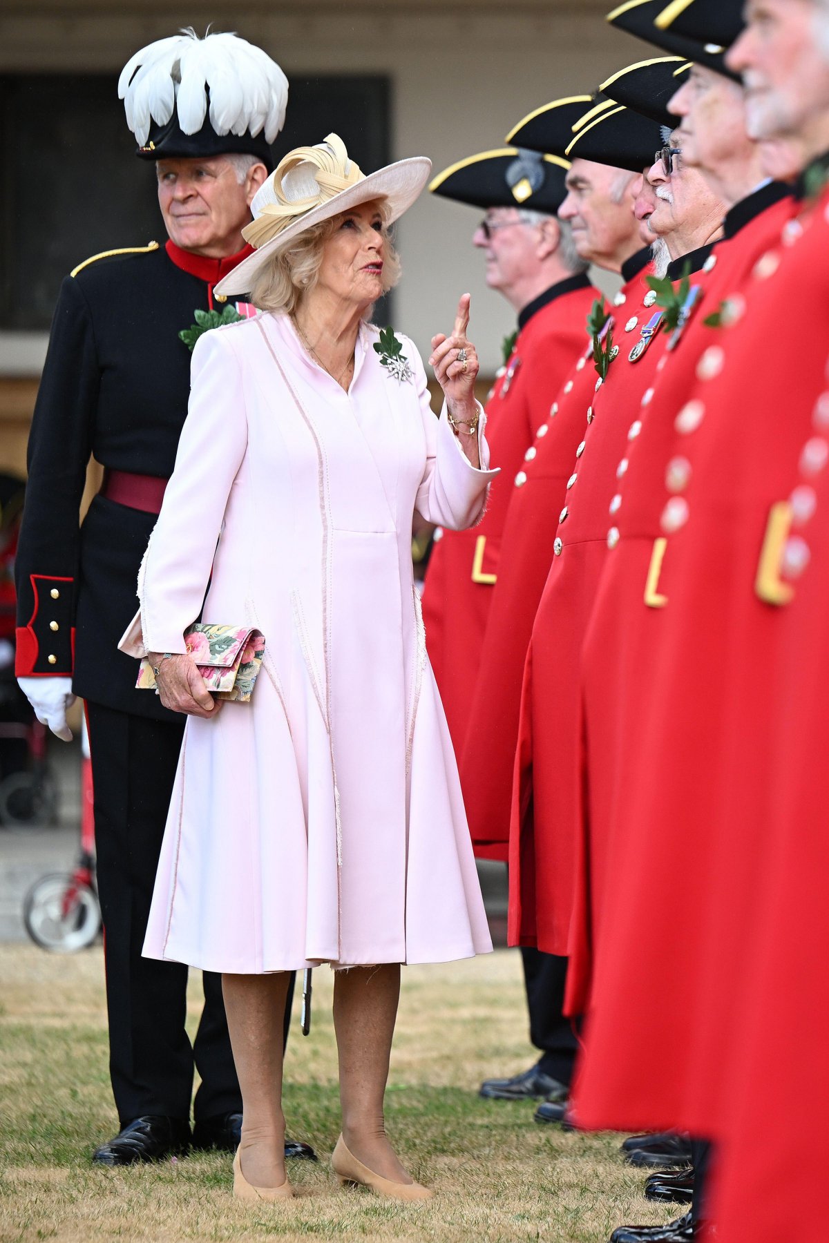 Queen Camilla attends the Chelsea Pensioners Founder's Day at Royal Hospital Chelsea in London on June 4, 2026 (Leon Neal/PA Images/Alamy)
