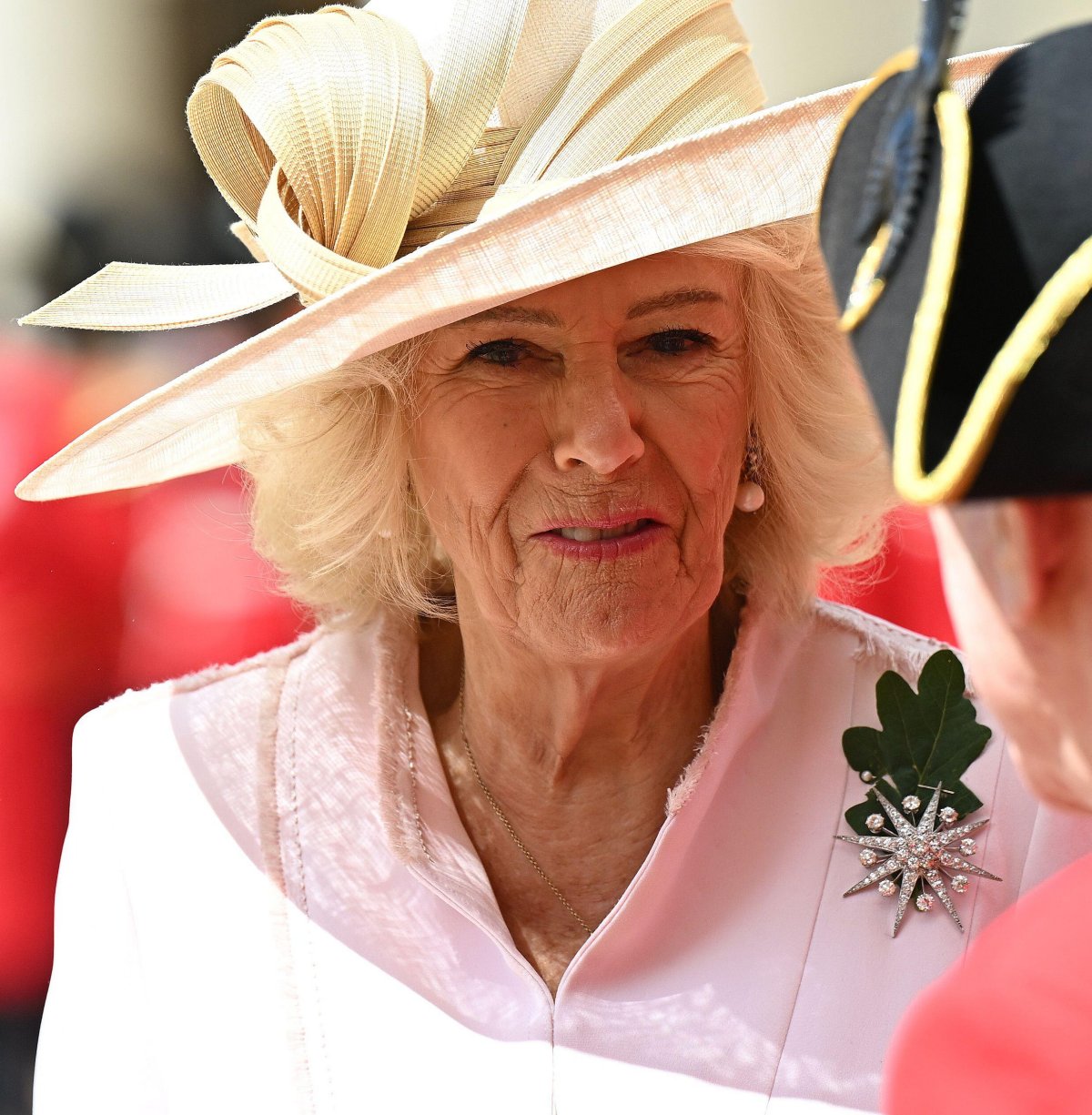 Queen Camilla attends the Chelsea Pensioners Founder's Day at Royal Hospital Chelsea in London on June 4, 2026 (Leon Neal/PA Images/Alamy)
