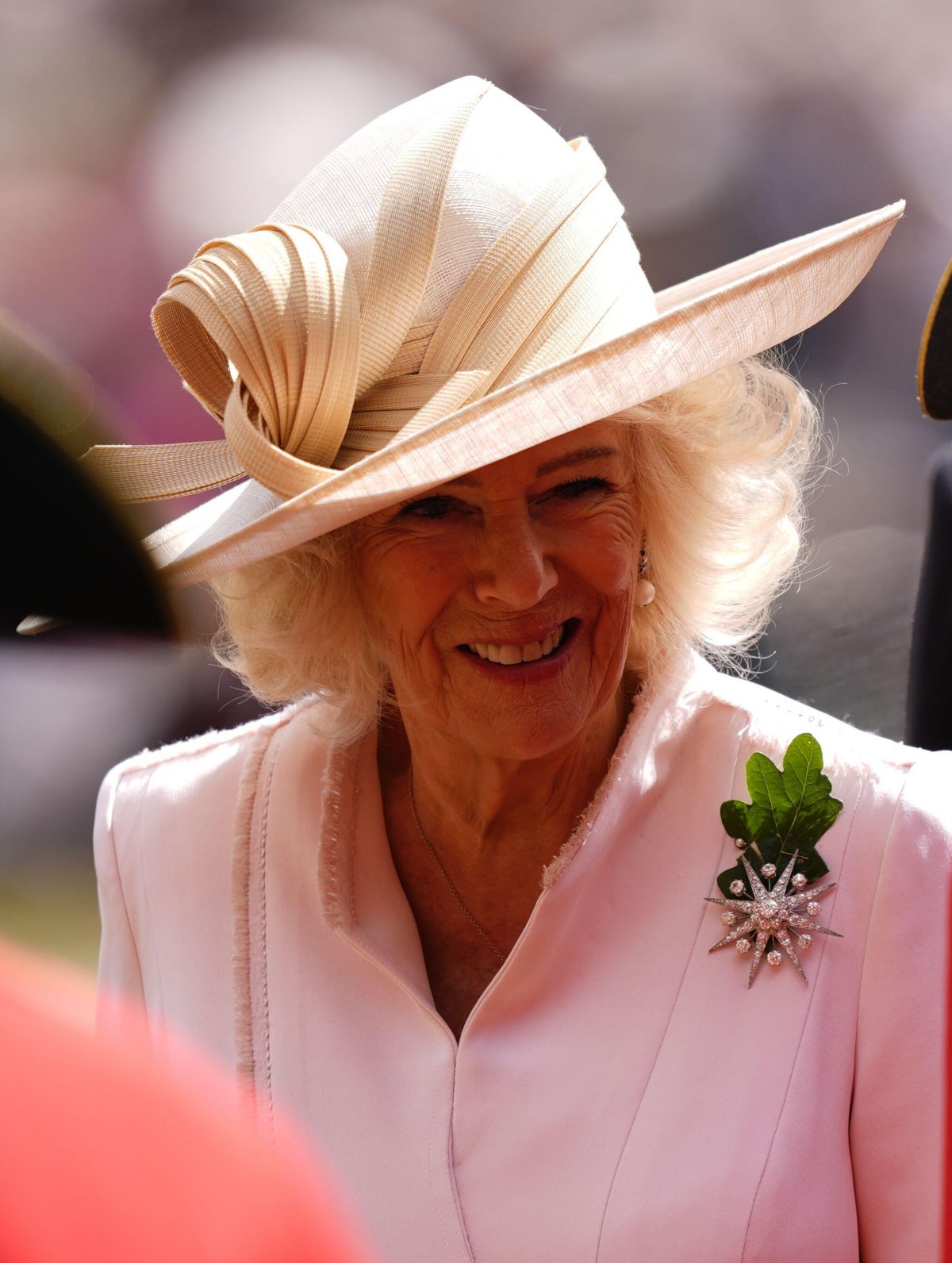 Queen Camilla attends the Chelsea Pensioners Founder's Day at Royal Hospital Chelsea in London on June 4, 2026 (Jordan Pettitt/PA Images/Alamy)