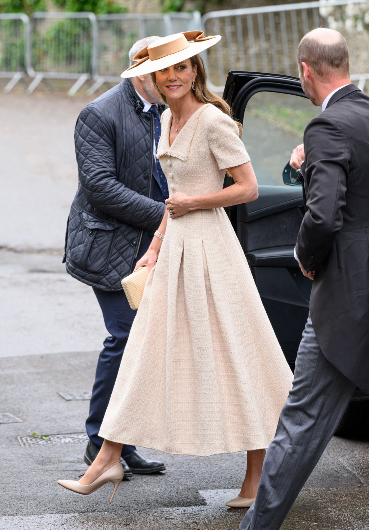 The Prince and Princess of Wales attend the wedding of Peter Phillips and Harriet Sperling at All Saints' Church in Kemble on June 6, 2026 (Doug Peters/Alamy)