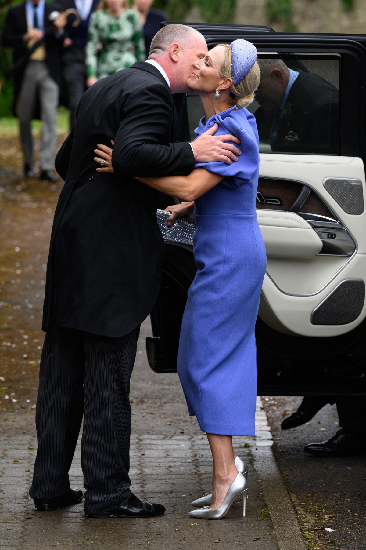 Zara Tindall attends the wedding of her brother, Peter Phillips, and Harriet Sperling at All Saints' Church in Kemble on June 6, 2026 (Doug Peters/Alamy)