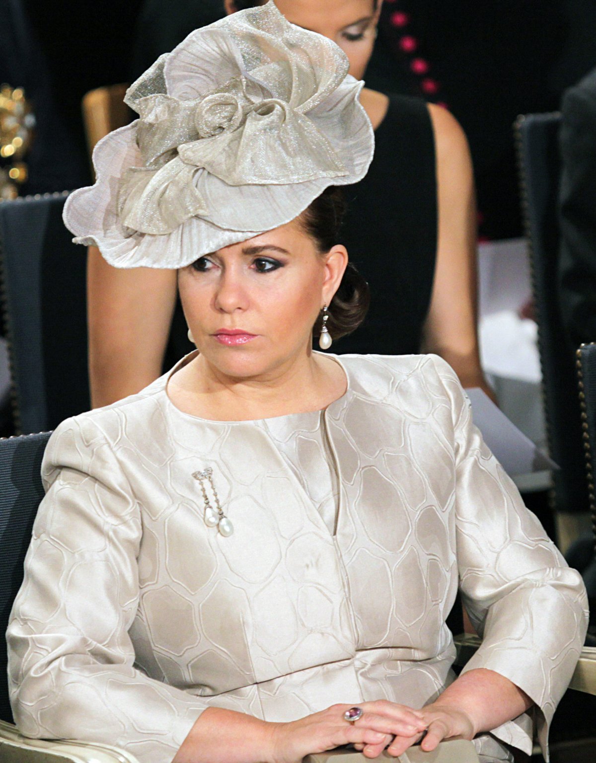 Grand Duchess Maria Teresa of Luxembourg attends mass on National Day in Luxembourg on June 23, 2010 (Albert Nieboer/DPA Picture Alliance/Alamy)