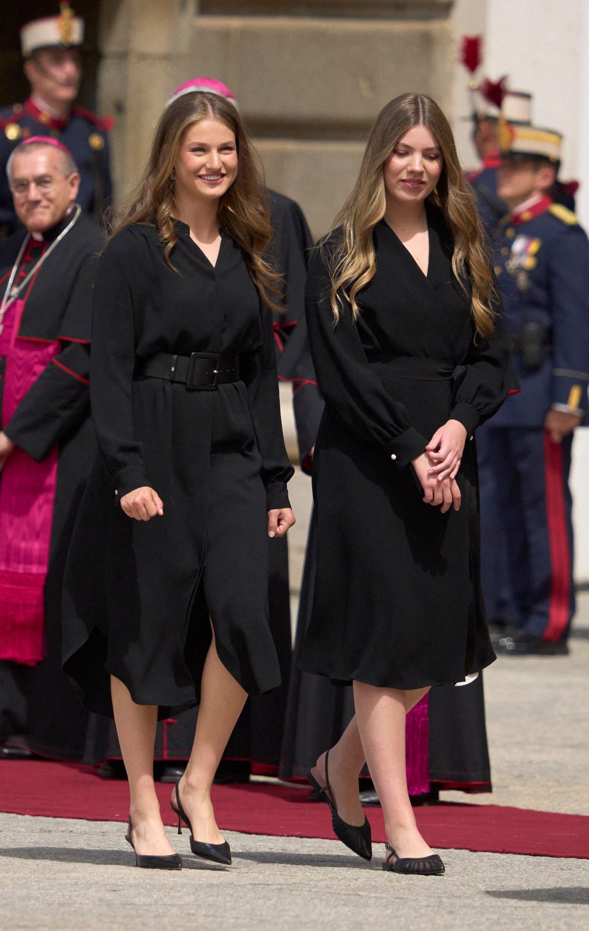 The King and Queen of Spain, with the Princess of Asturias and Infanta Sofia, welcome Pope Leo XIV at the start of his apostolic visit in Madrid on June 6, 2026 (Jack Abuin/Zuma Press/Alamy)