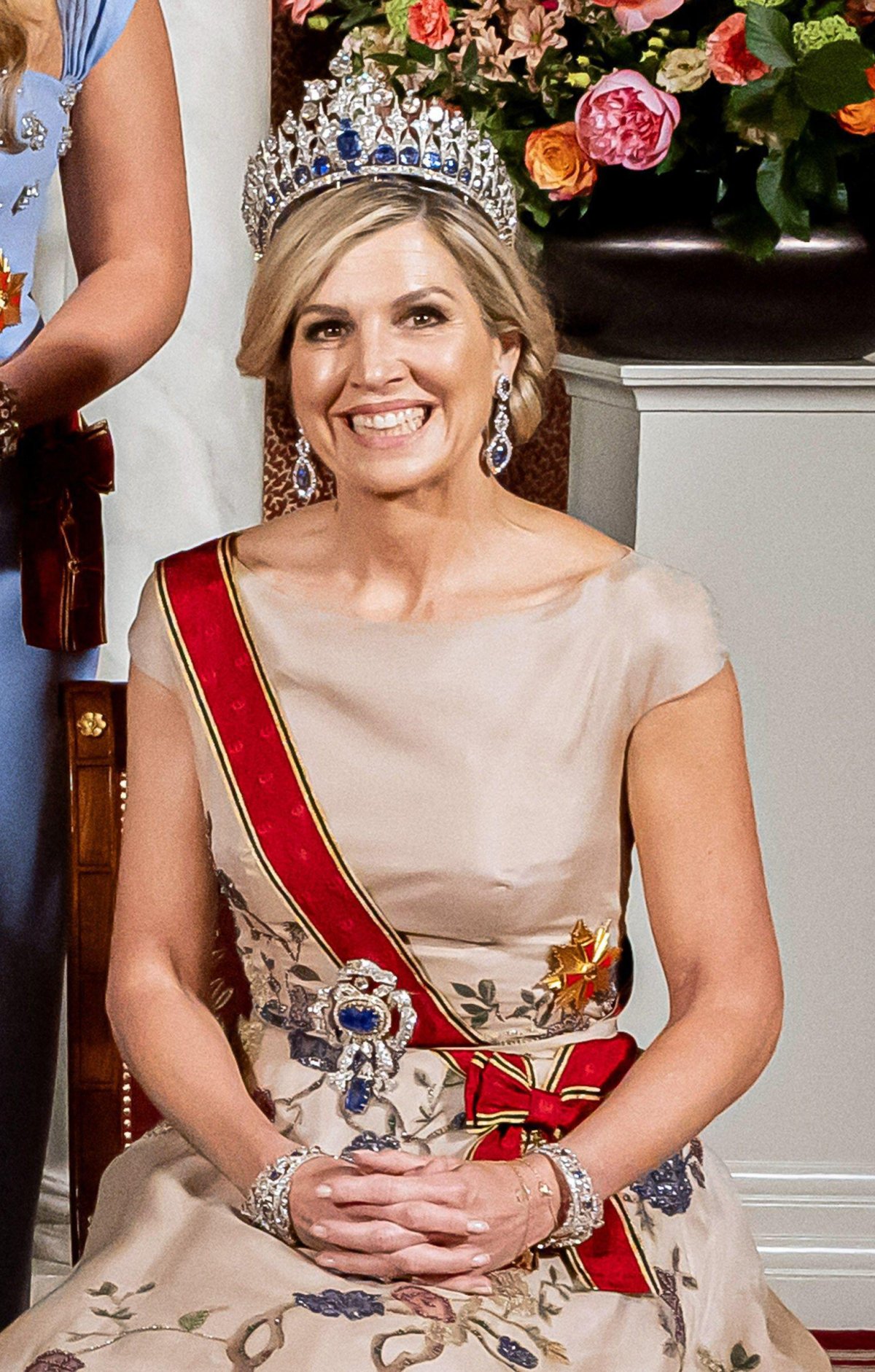 The King and Queen of the Netherlands, with the Princess of Orange and Prince Constantijn, host a state banquet for the visiting President of Germany at the Royal Palace in Amsterdam on June 9, 2026 (ROBIN UTRECHT/ANP/Alamy)