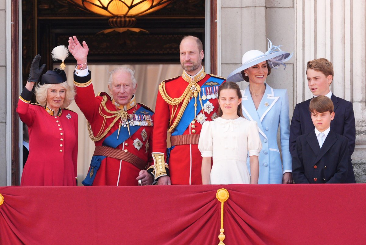 Members of the British royal family are pictured during Trooping the Colour in London on June 13, 2026 (Aaron Chown/PA Images/Alamy)