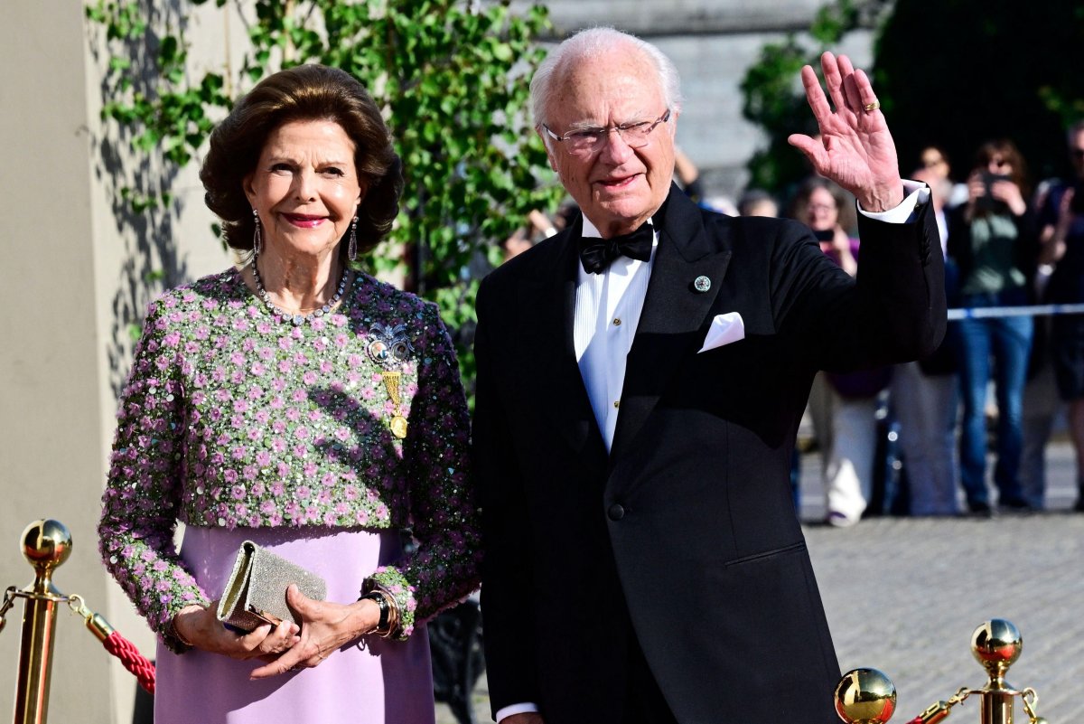 The King and Queen of Sweden celebrate their golden wedding anniversary with family and friends in Stockholm on June 13, 2026 (Jonas Ekströmer/TT News Agency/Alamy)
