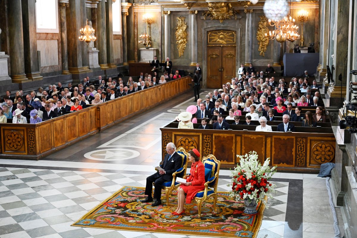 The King and Queen of Sweden celebrate their golden wedding anniversary with family and friends in Stockholm on June 13, 2026 (Christine Olsson/TT News Agency/Alamy)