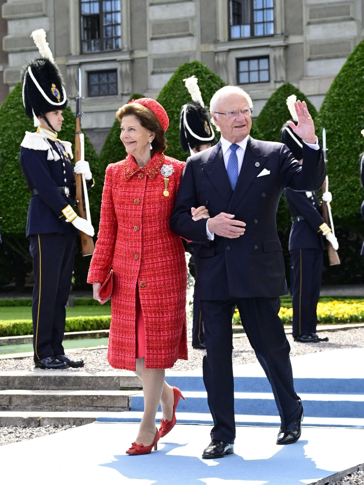 The King and Queen of Sweden celebrate their golden wedding anniversary with family and friends in Stockholm on June 13, 2026 (Jonas Ekströmer/TT News Agency/Alamy)