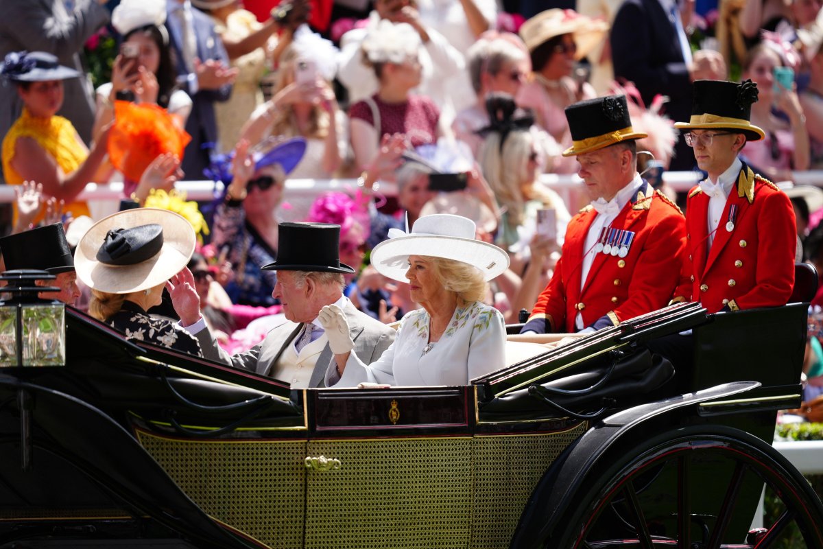 King Charles III and Queen Camilla attend Royal Ascot on June 16, 2026 (David Davies/PA Images/Alamy)
