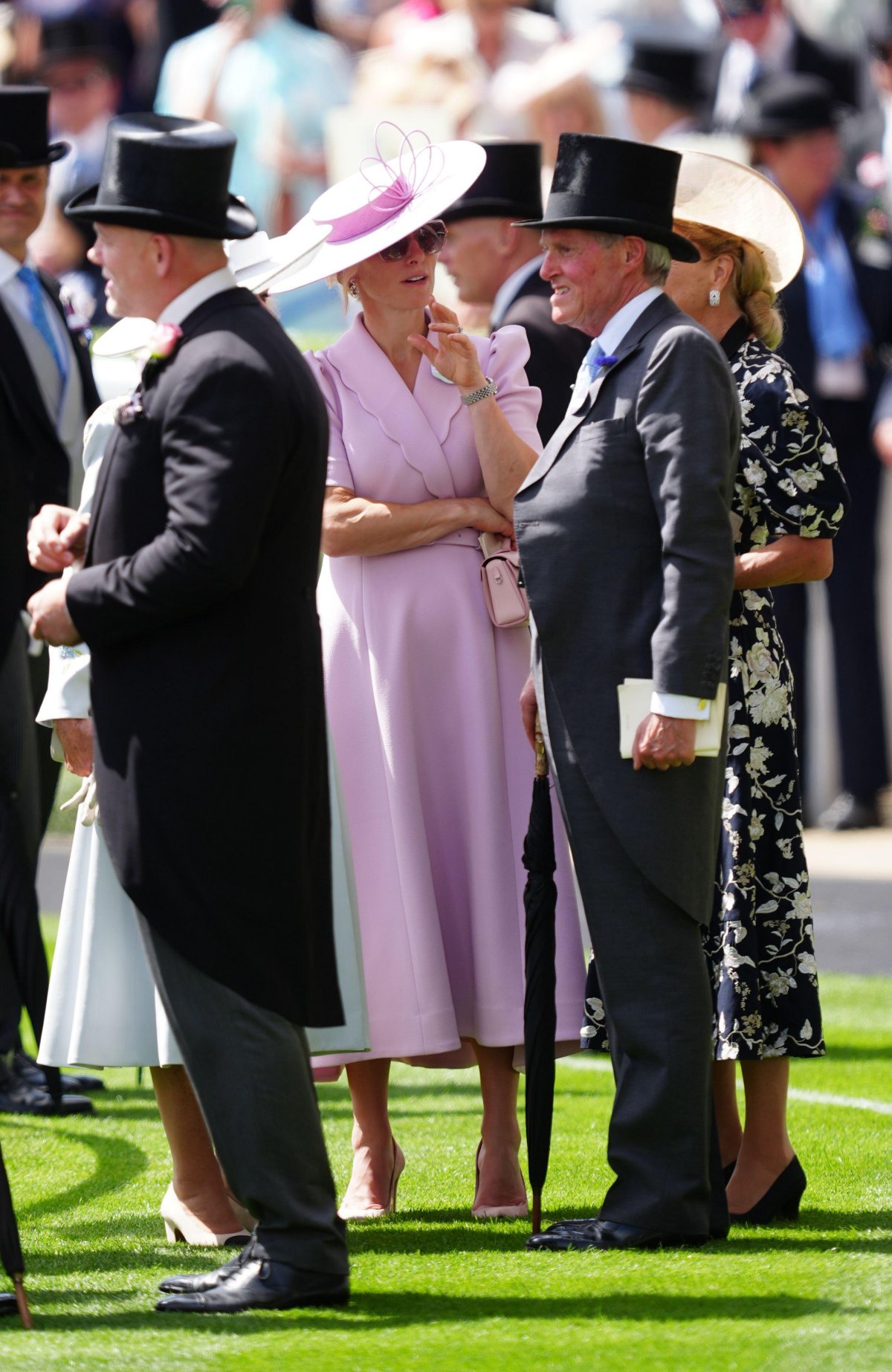 Mike and Zara Tindall and the Duke and Duchess of Wellington attend Royal Ascot on June 16, 2026 (David Davies/PA Images/Alamy)