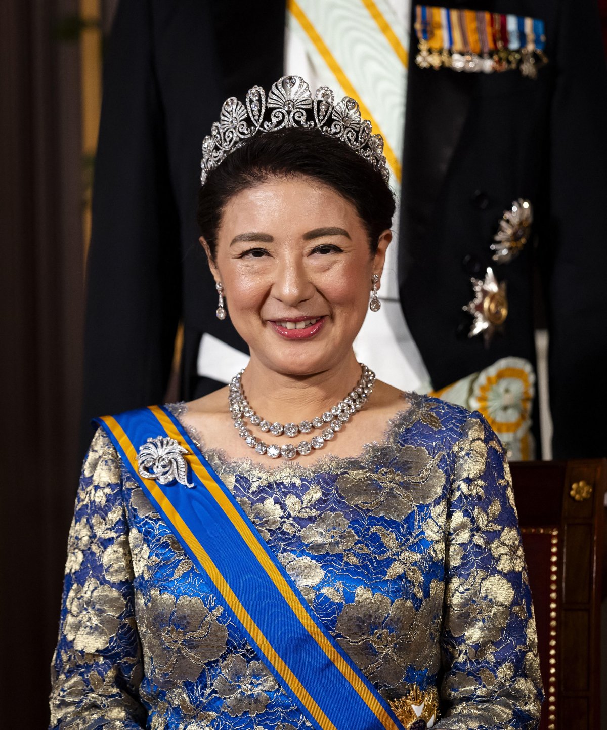 The Empress of Japan attends a banquet at the Royal Palace in Amsterdam on the first evening of the Japanese state visit to the Netherlands, June 17, 2026 (REMKO DE WAAL/ANP/Alamy)
