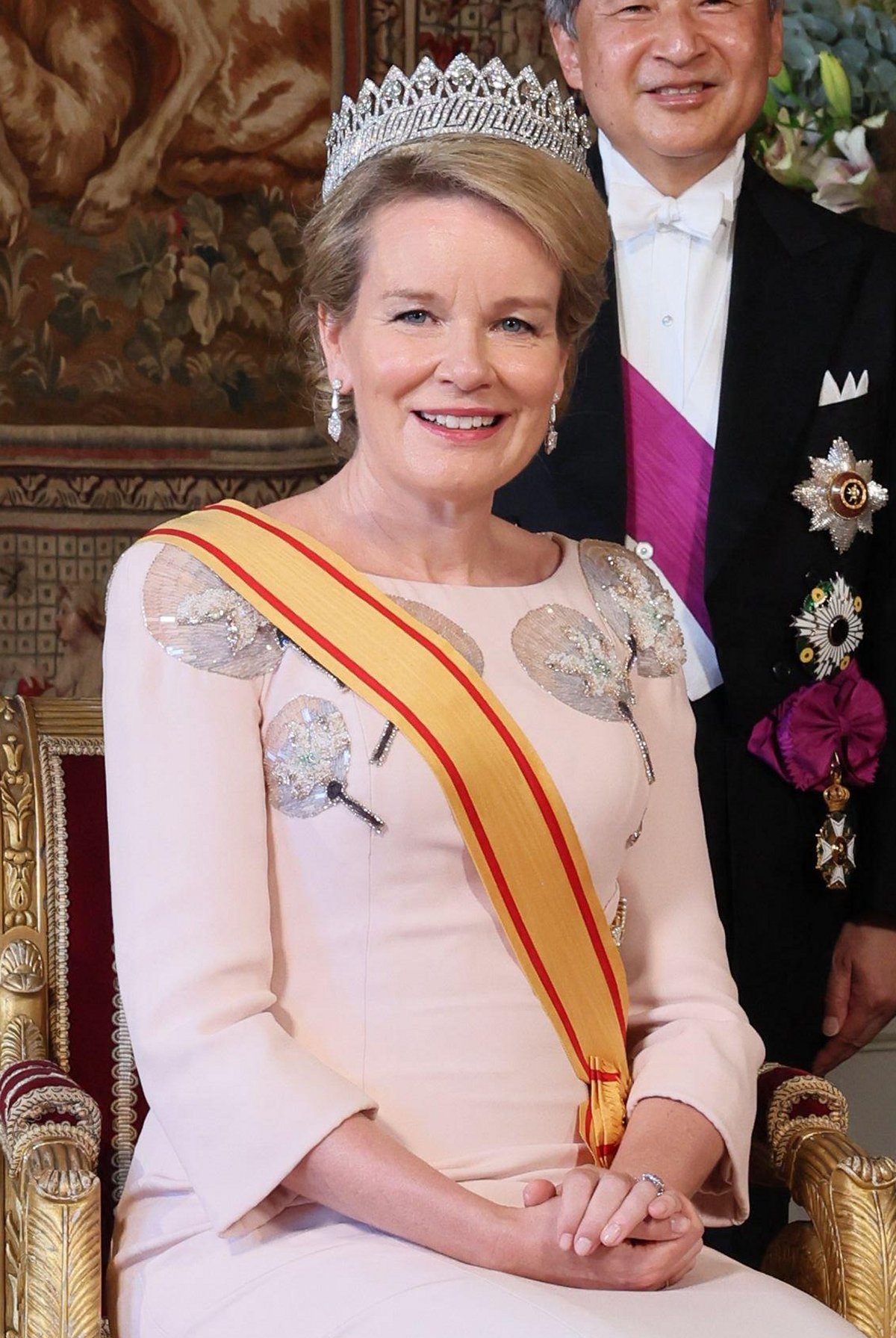The King and Queen of the Belgians host a state banquet in honor of the Emperor and Empress of Japan at the Palace of Laeken on June 23, 2026 (BENOIT DOPPAGNE/Belga News Agency/Alamy)