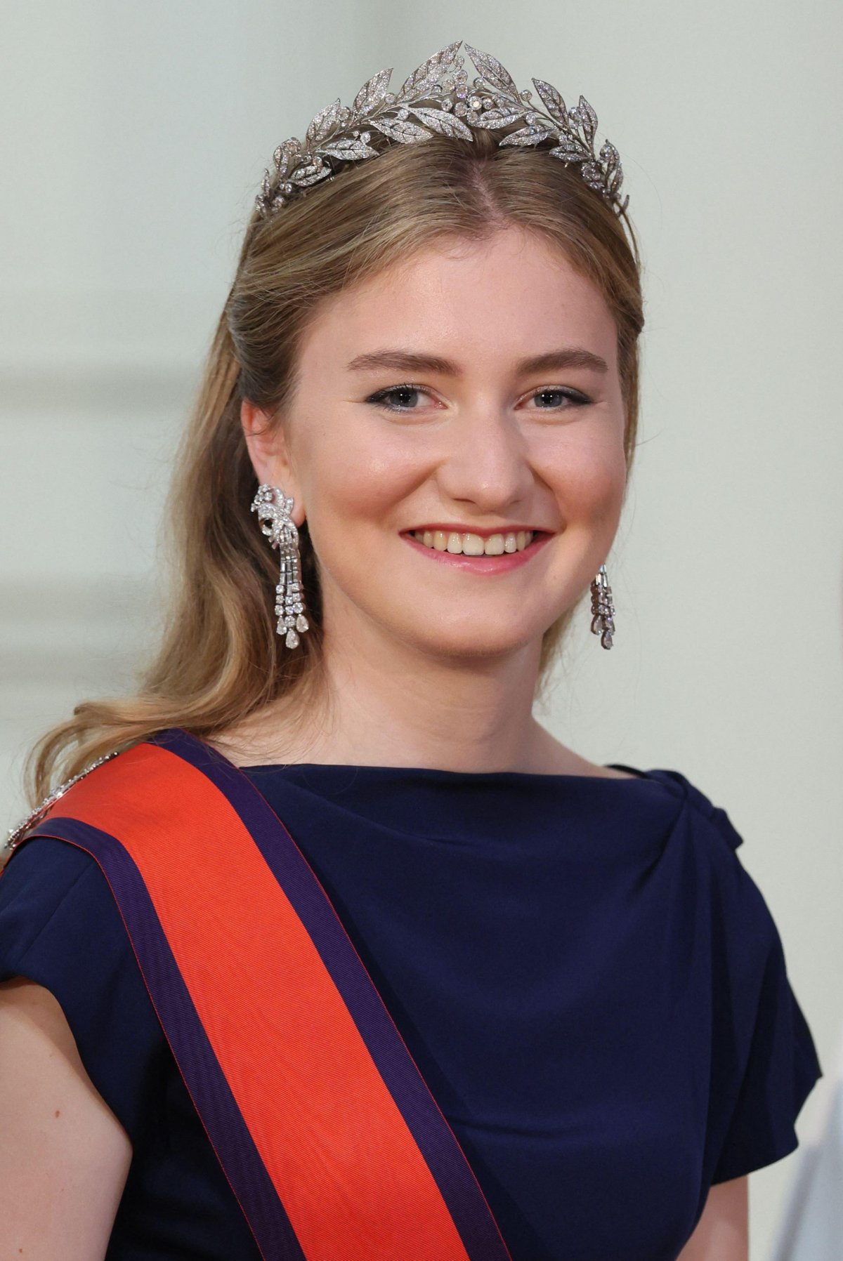 The Duchess of Brabant attends a state banquet honoring the Emperor and Empress of Japan at the Palace of Laeken on June 23, 2026 (BENOIT DOPPAGNE/Belga News Agency/Alamy)