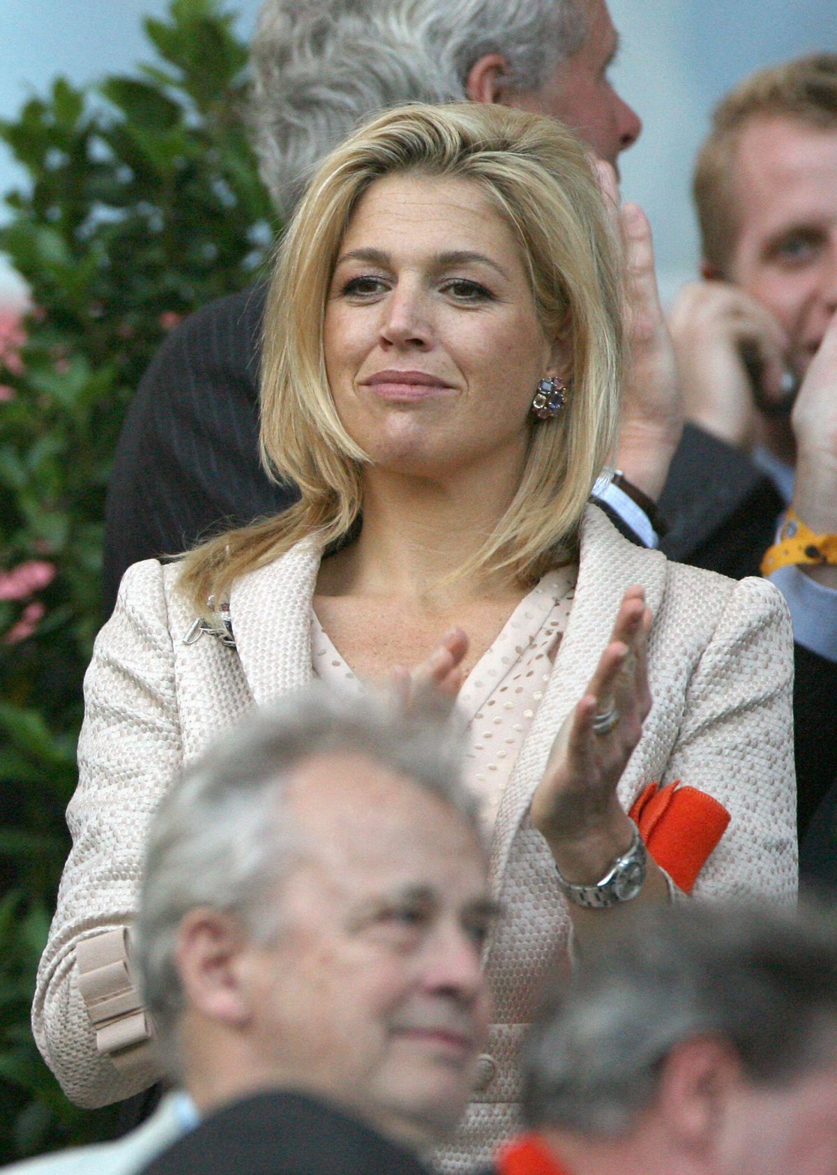 Princess Máxima of the Netherlands watches the Argentina-Netherlands match during the World Cup in Frankfurt, Germany, on June 21, 2006 (Abaca Press/Alamy)