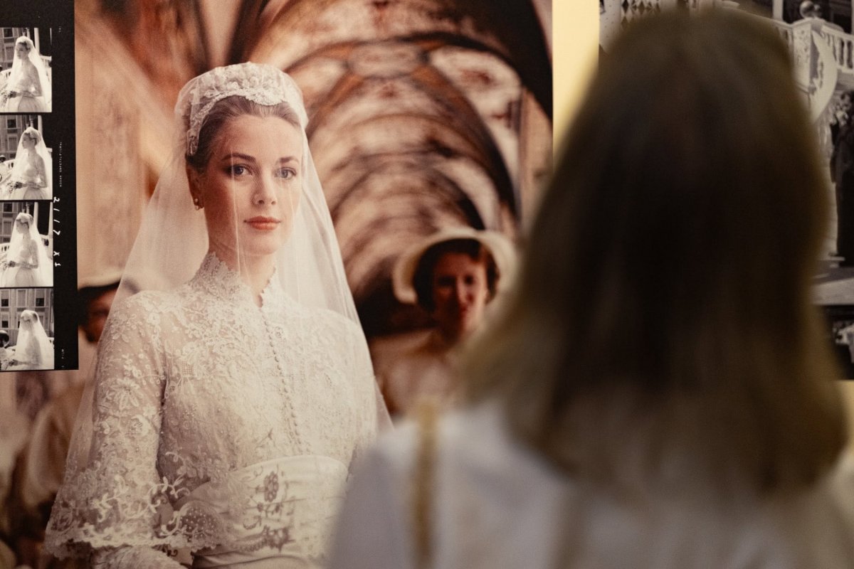 The Prince of Monaco, with the Princess of Hanover and Princess Alexandra, tours "The Wedding of the Century," an exhibition dedicated to the wedding of Prince Rainier III and Princess Grace, at the Palais Princier de Monaco on June 19, 2026 (Manuel Vitali-Director of Communications/Palais Princier de Monaco)