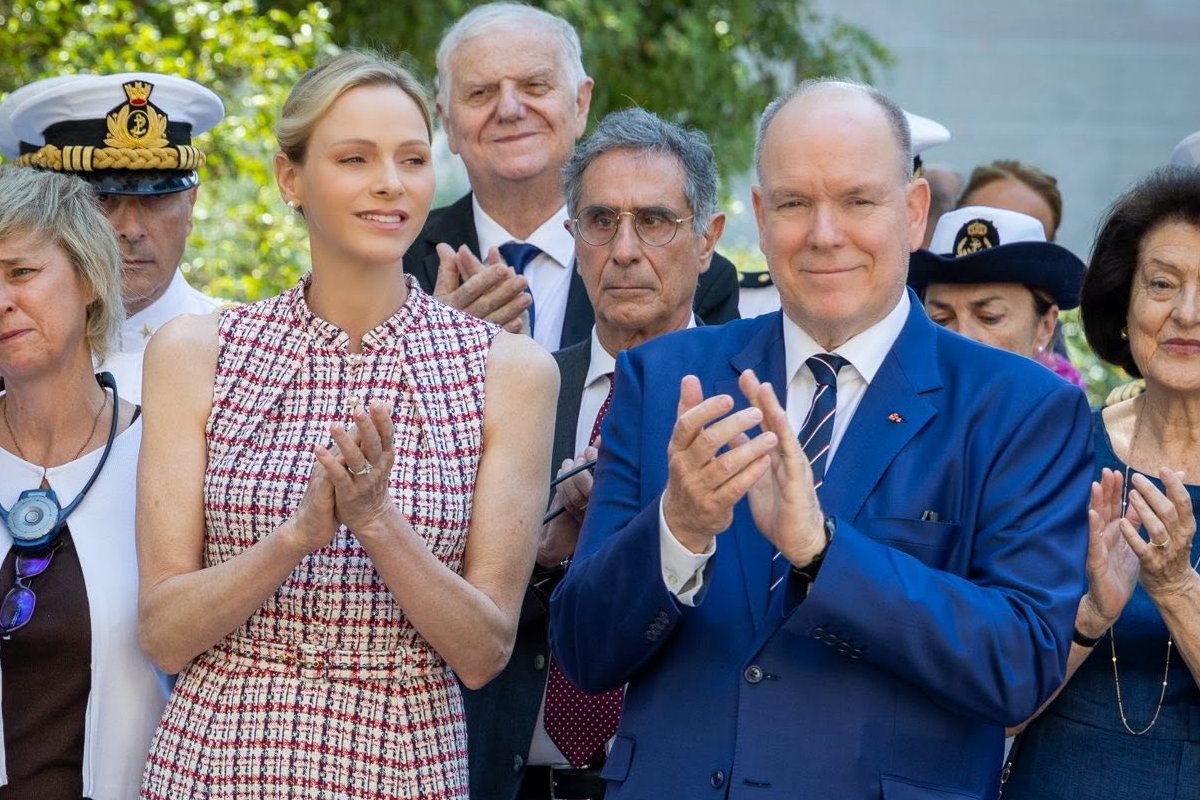 The Prince and Princess of Monaco open the exhibition "Preserving the Mediterranean" to mark the 50th anniversary of the RAMOGE Agreement on June 26, 2026 (Frédéric Nebinger/Palais Princier de Monaco)