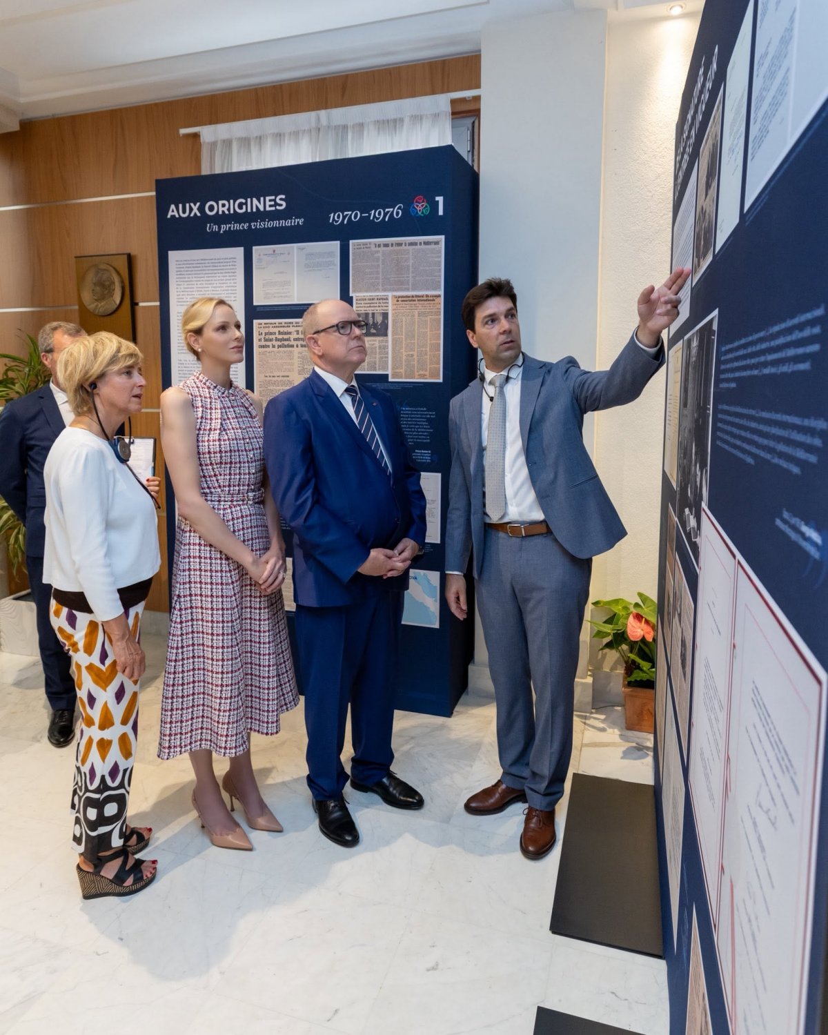 The Prince and Princess of Monaco open the exhibition "Preserving the Mediterranean" to mark the 50th anniversary of the RAMOGE Agreement on June 26, 2026 (Frédéric Nebinger/Palais Princier de Monaco)