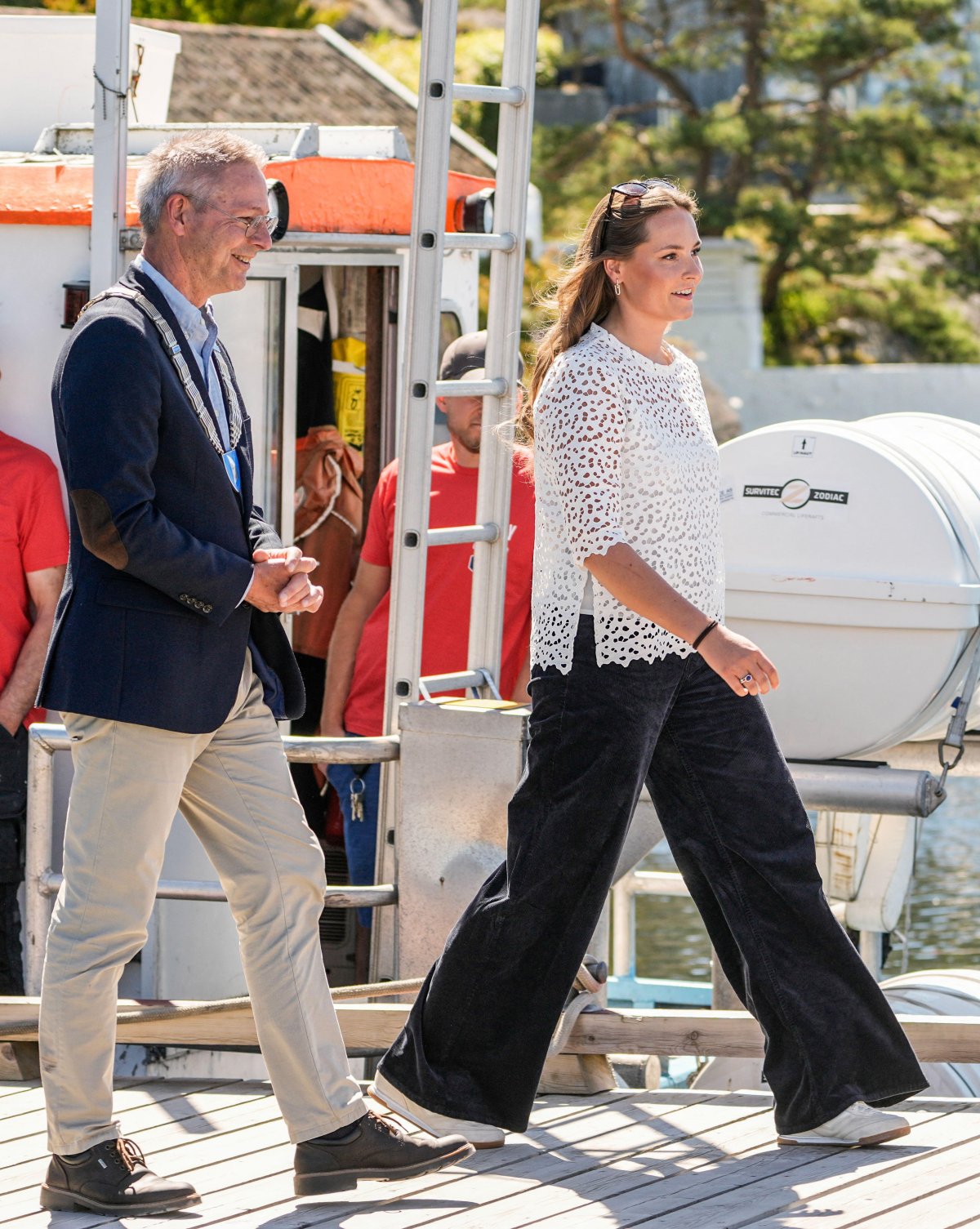 Princess Ingrid Alexandra of Norway visits Hudoey Holiday Camp in Faerder on June 25, 2026 (Cornelius Poppe/NTB/Alamy)