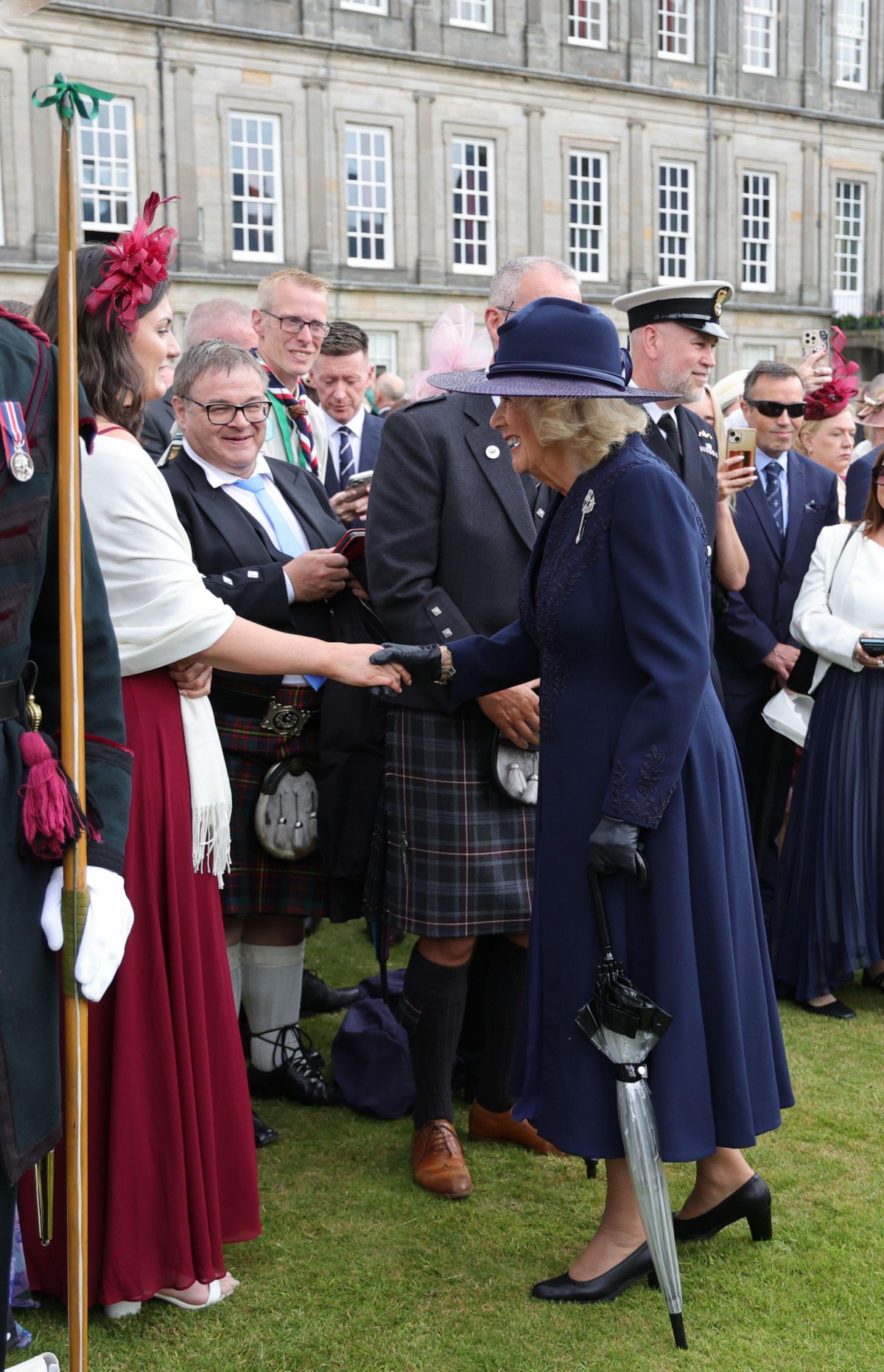 King Charles III and Queen Camilla host a garden party at the Palace of Holyroodhouse in Edinburgh on June 30, 2026 (Steve Welsh/PA Images/Alamy)