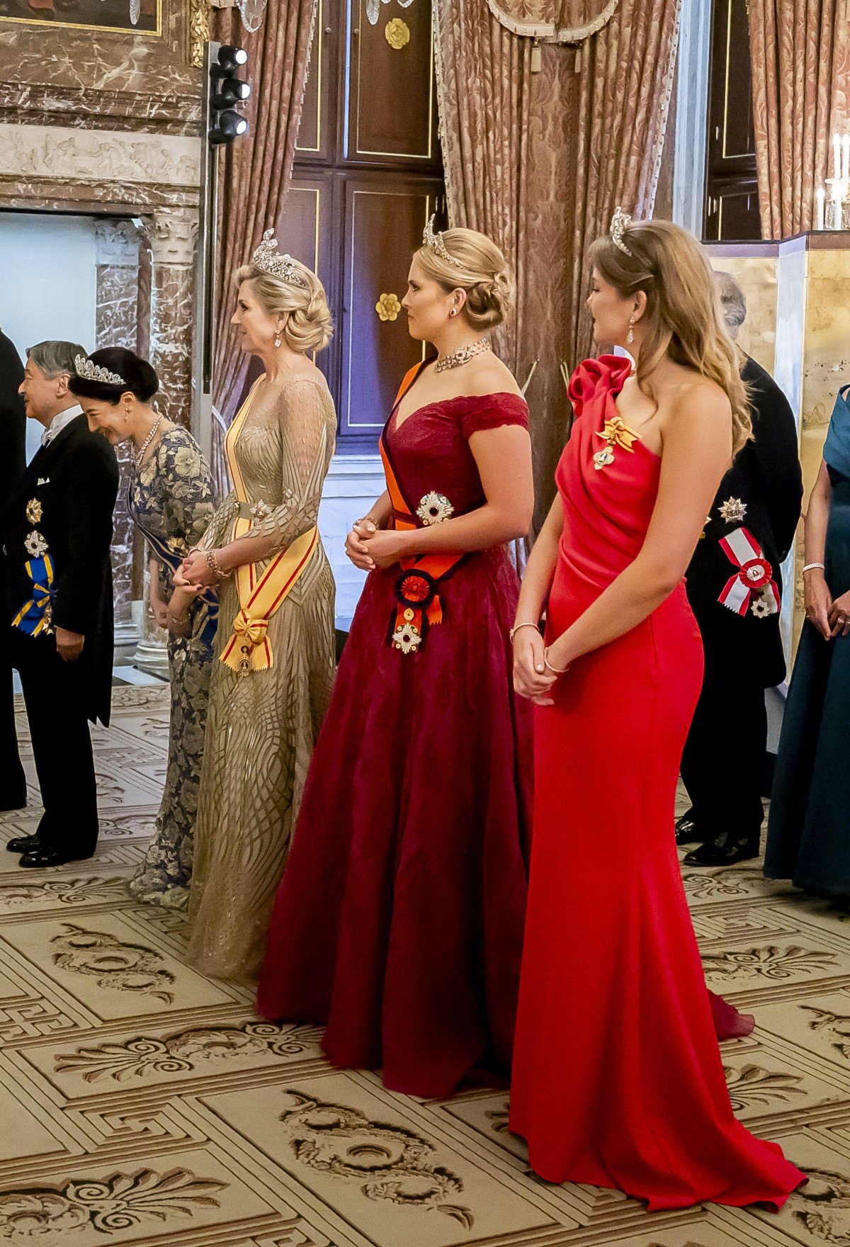 The Princess of Orange attends the Japanese state banquet at the Royal Palace in Amsterdam on June 16, 2026 (Patrick van Katwijk/NLBeeld/Alamy)