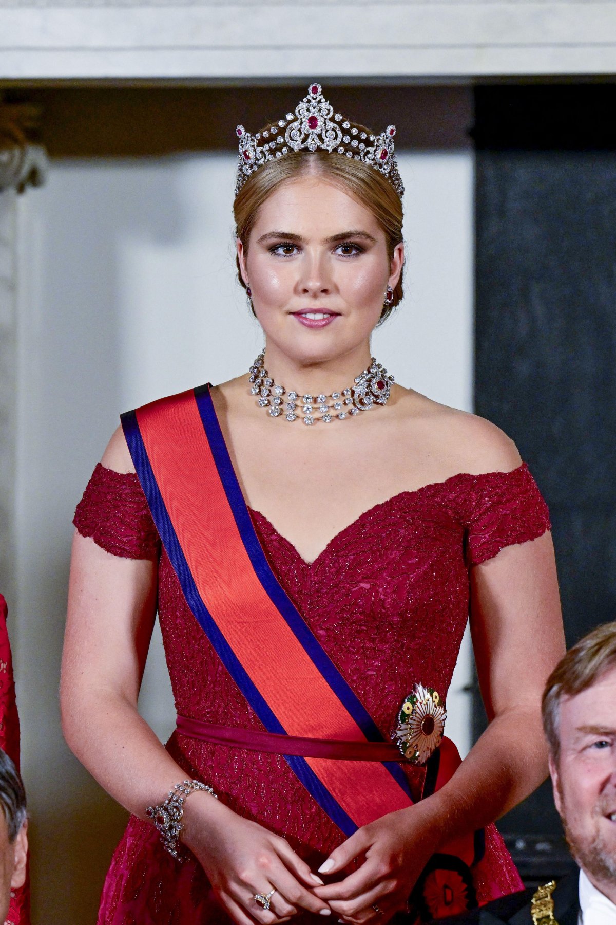 The Princess of Orange attends the Japanese state banquet at the Royal Palace in Amsterdam on June 16, 2026 (Mischa Schoemaker/NLBeeld/Alamy)