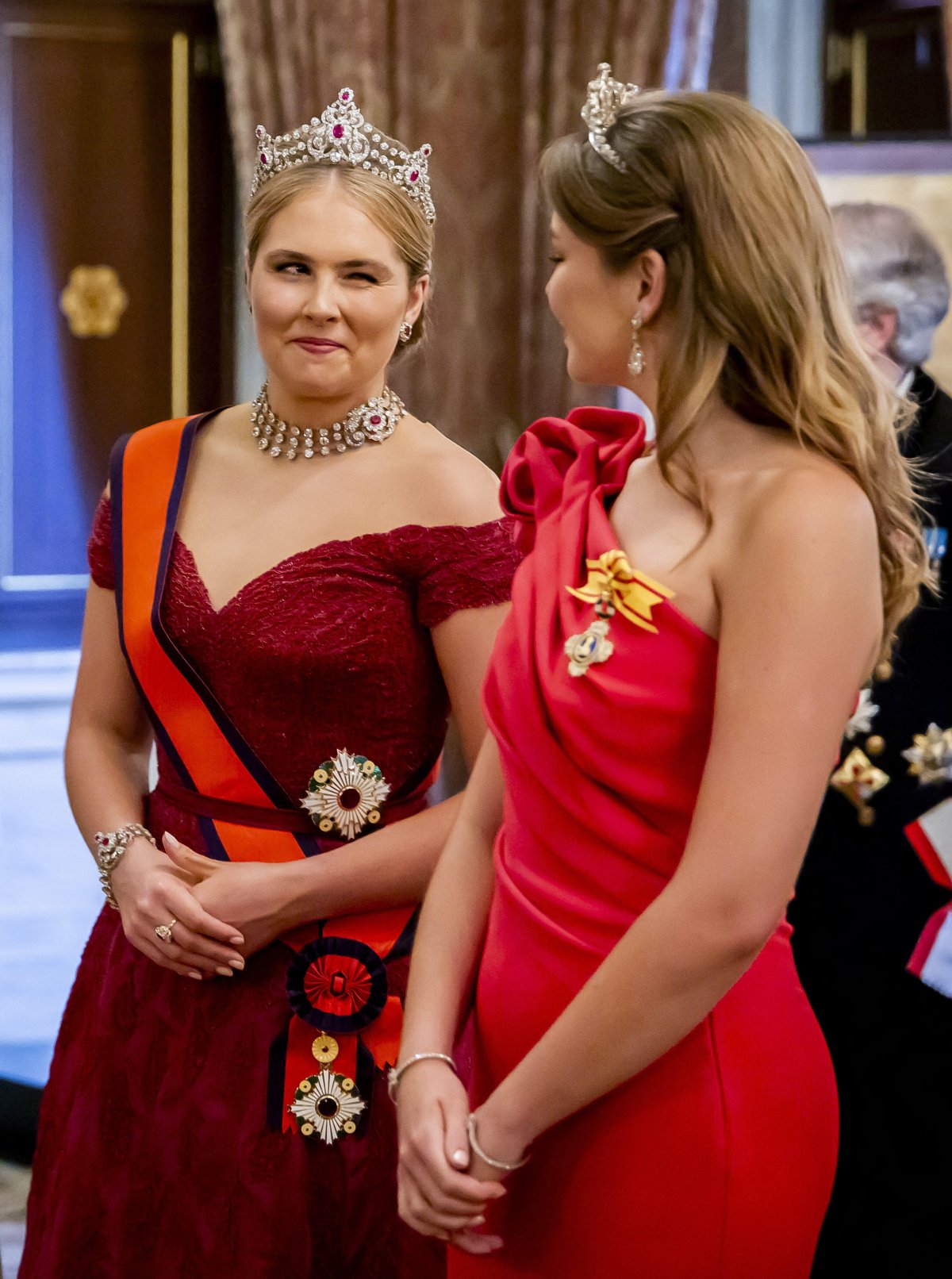 The Princess of Orange attends the Japanese state banquet at the Royal Palace in Amsterdam on June 16, 2026 (Patrick van Katwijk/NLBeeld/Alamy)