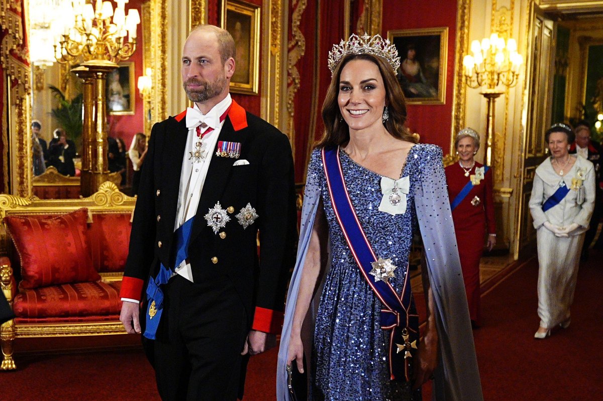 The Prince and Princess of Wales attend a state banquet in honor of the President of Germany at Windsor Castle on December 3, 2025 (Aaron Chown/PA Images/Alamy)