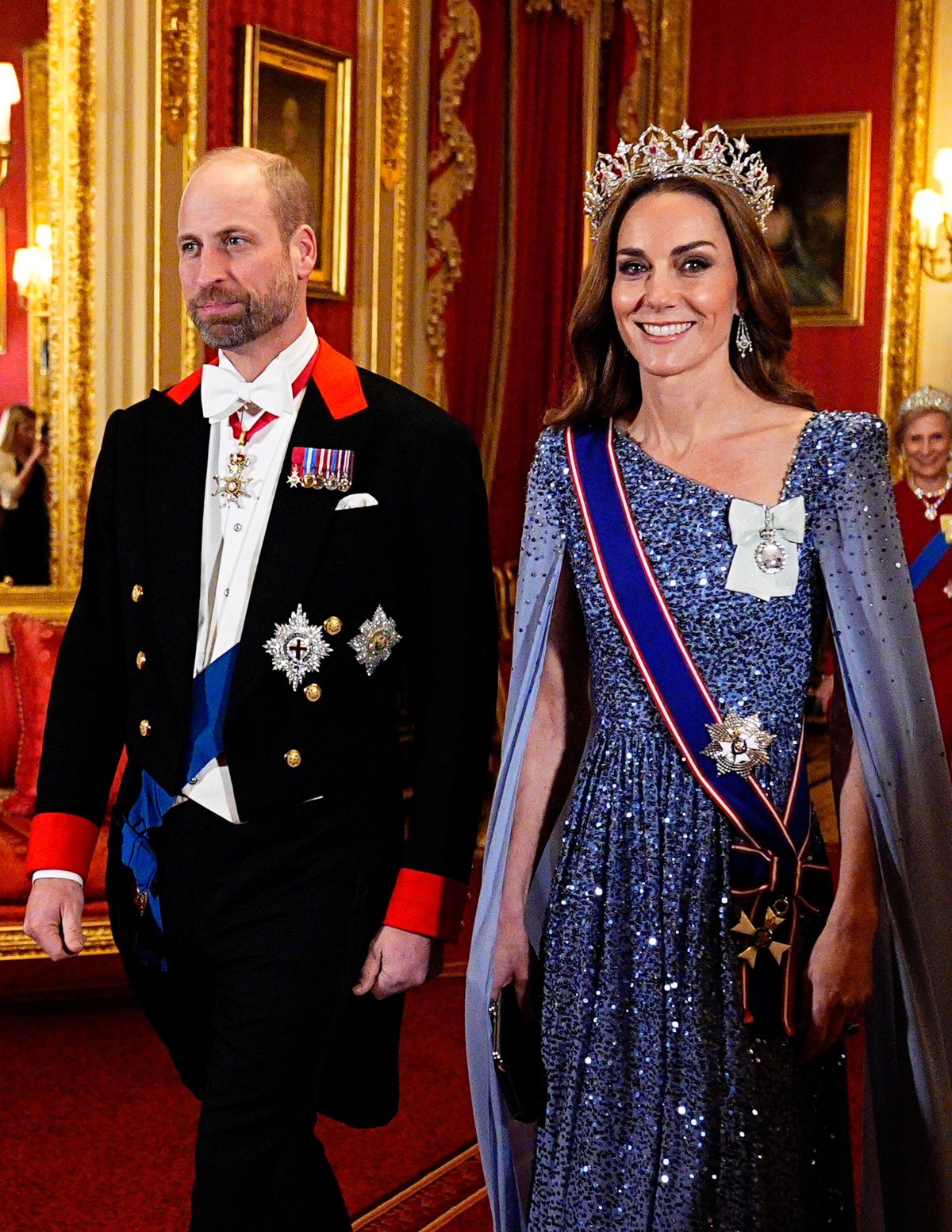 The Prince and Princess of Wales attend a state banquet in honor of the President of Germany at Windsor Castle on December 3, 2025 (Aaron Chown/PA Images/Alamy)