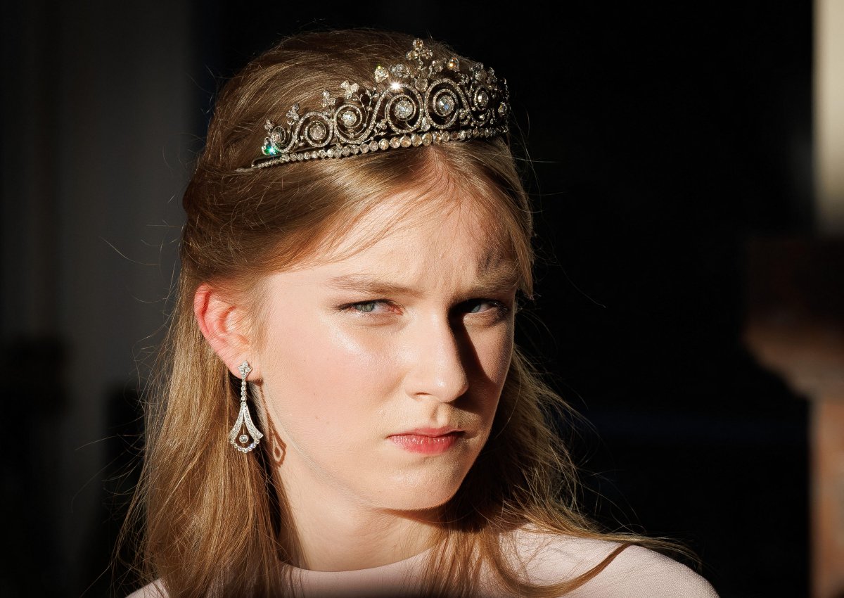 Princess Eléonore of Belgium attends a state banquet honoring the Emperor and Empress of Japan at the Palace of Laeken on June 23, 2026 (BENOIT DOPPAGNE/Belga News Agency/Alamy)