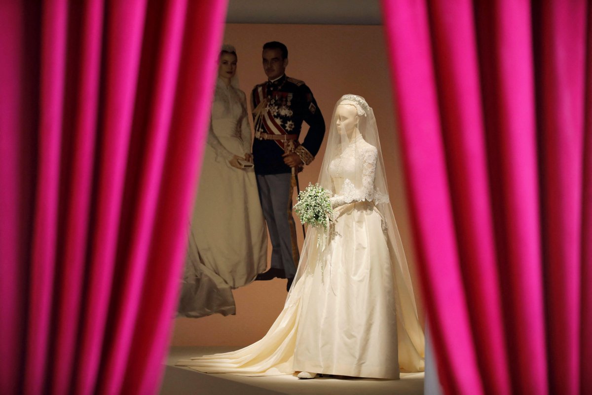 Views of "The Wedding of the Century," a special exhibition at the Prince's Palace in Monaco, on June 17, 2026 (MAXPPP/Alamy)