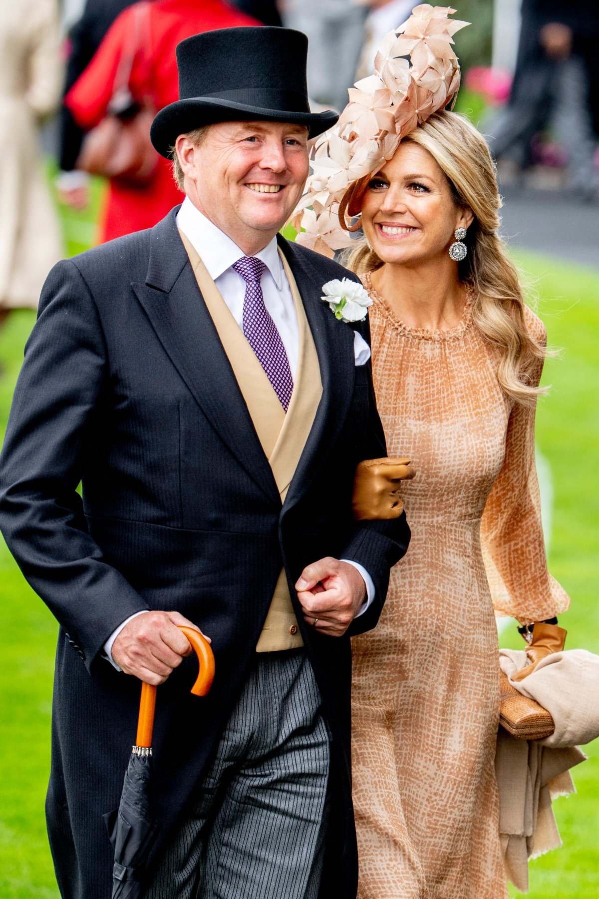 The King and Queen of the Netherlands attend Royal Ascot on June 18, 2019 (Patrick van Katwijk/DPA Picture Alliance/Alamy)
