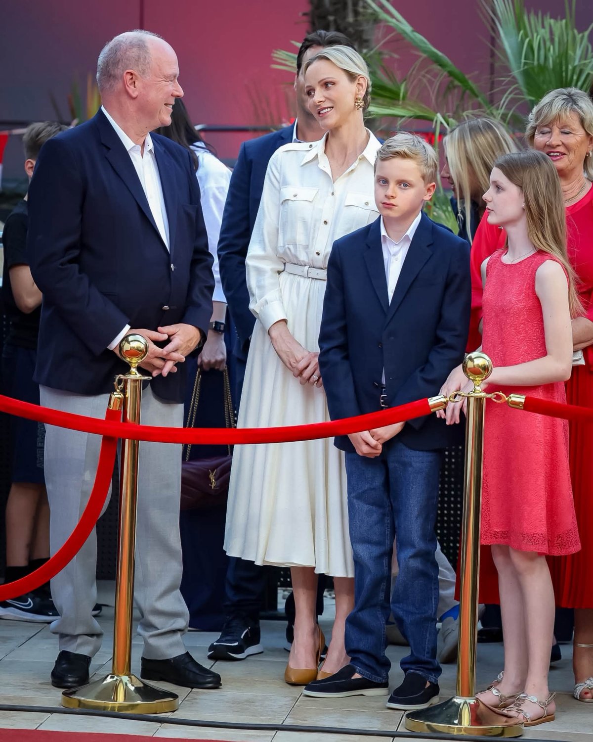The Prince and Princess of Monaco, with Hereditary Prince Jacques, Princess Gabriella, and Princess Stephanie, attend the opening of the new Monaco area at Europa-Park in Germany on June 29, 2026 (Frédéric Nebinger/Palais Princier de Monaco)