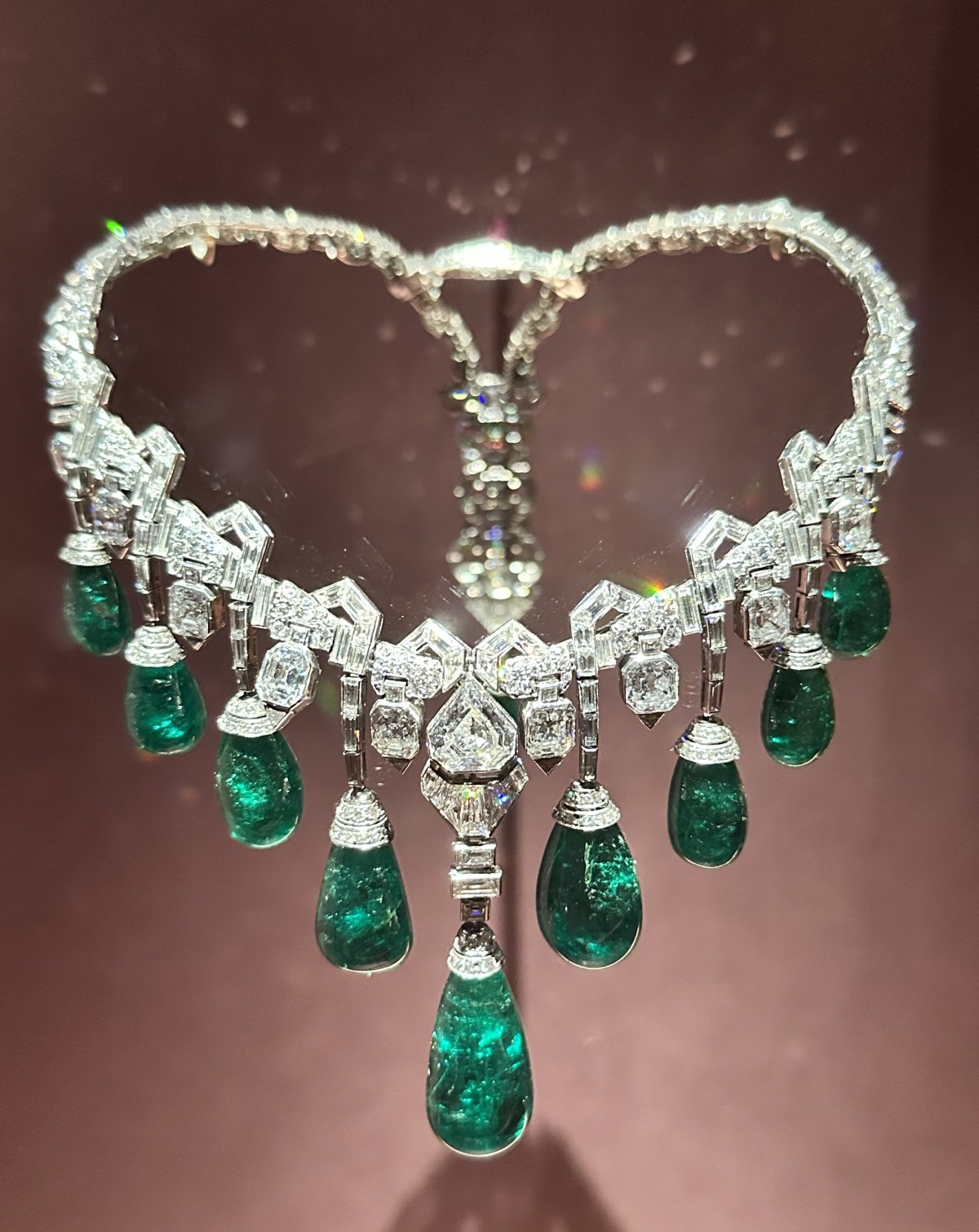 Princess Faiza's emerald and diamond necklace, made by Van Cleef & Arpels, 1929 (Photo generously shared by Toni)