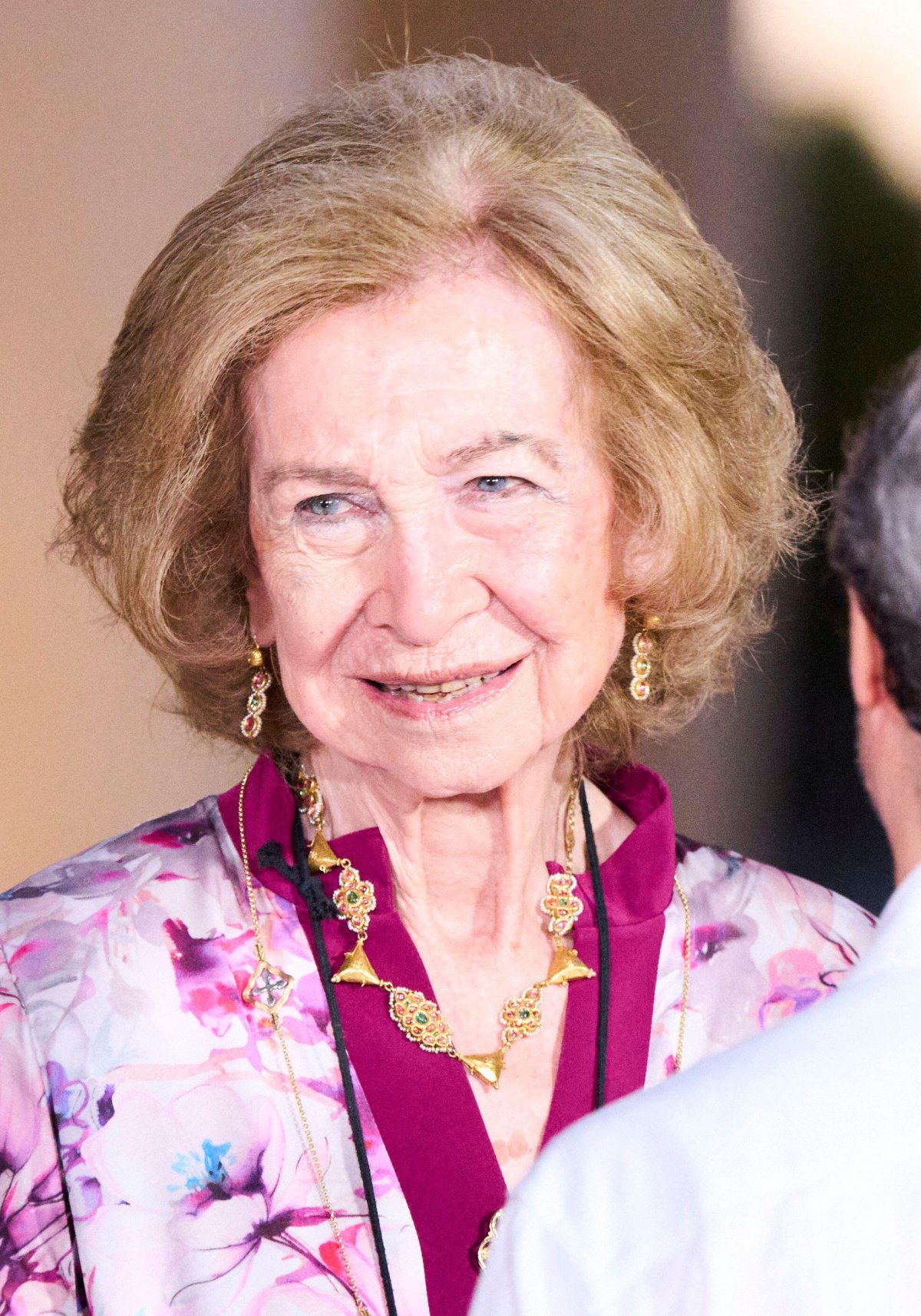 Queen Sofia of Spain attends a dinner for local authorities at at Marivent Palace in Palma on August 4, 2026 (Jack Abuin/Zuma Press/Alamy)