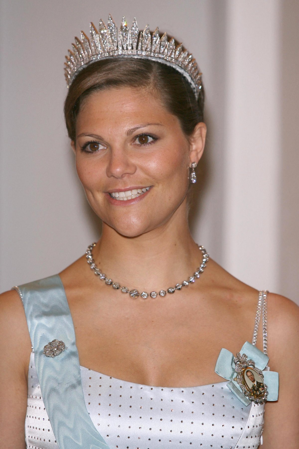 Crown Princess Victoria of Sweden attends a gala dinner celebrating her father's 60th birthday on April 30, 2006 (Abaca Press/Alamy)