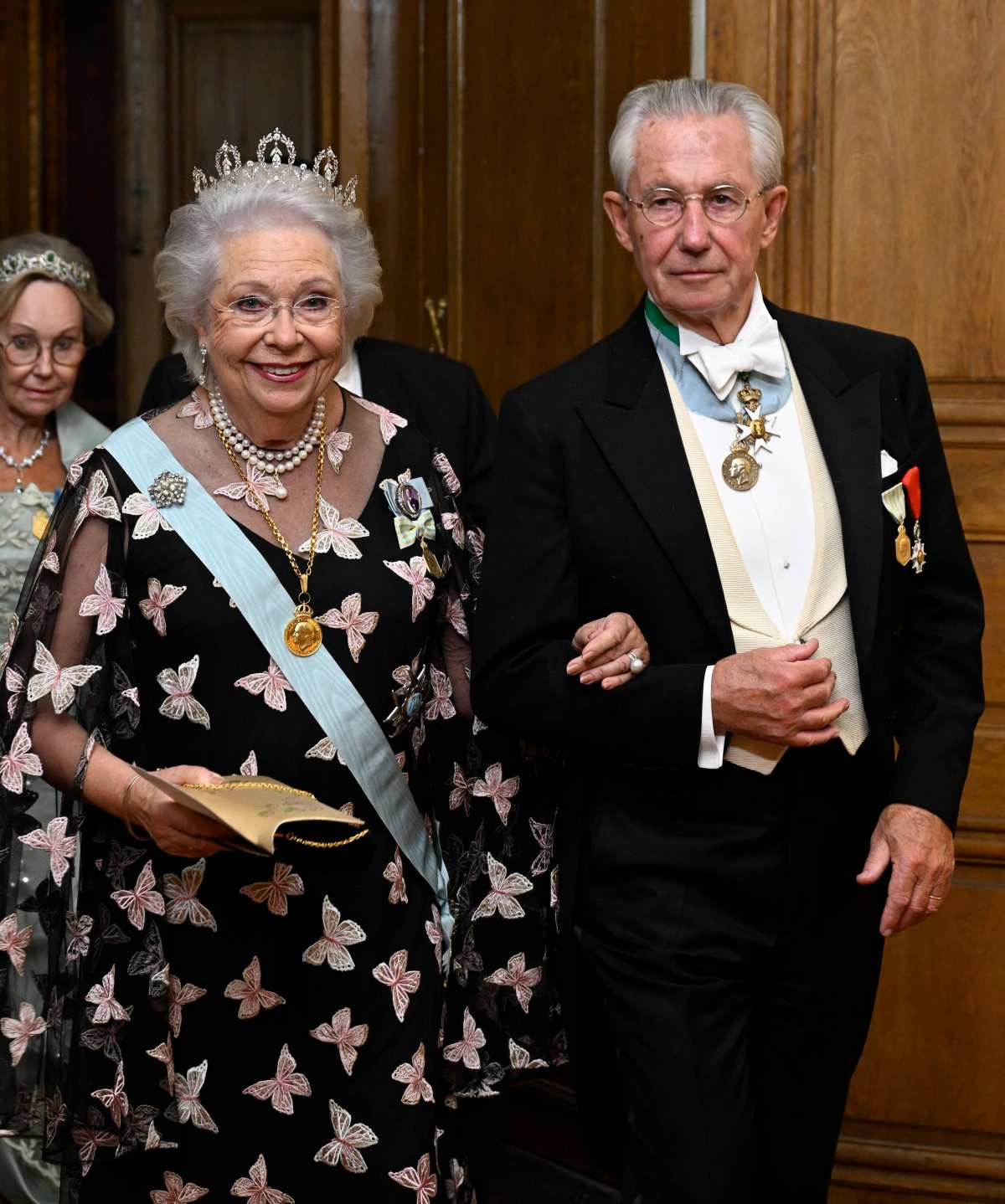 Princess Christina and Tord Magnuson attend the King's Golden Jubilee banquet at the Royal Palace on Stockholm on September 15, 2023 (Fredrik Sandberg/TT News Agency/Alamy)