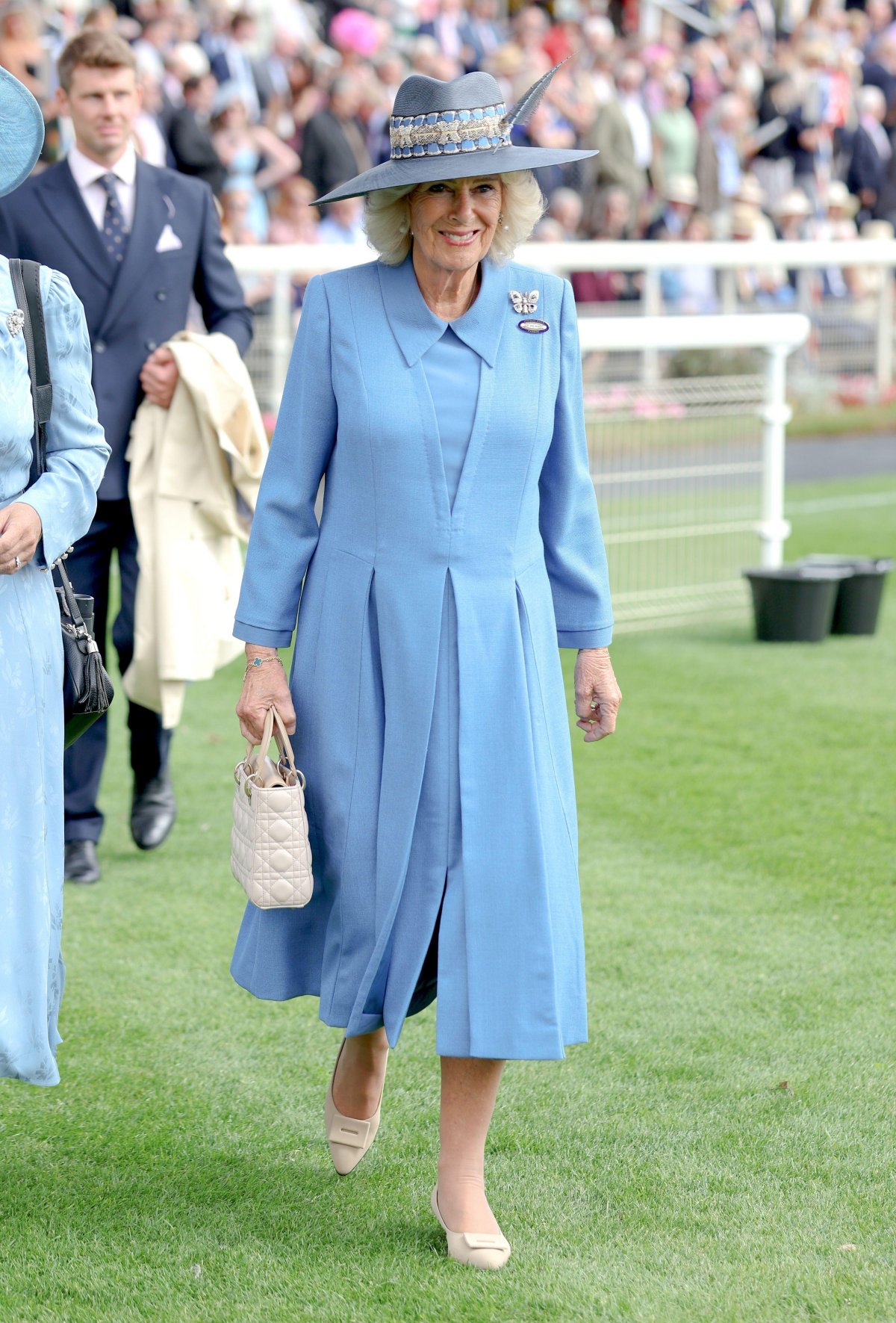 Queen Camilla attends day one of the Sky Bet Ebor Festival at York Racecourse on August 19, 2026 (Chris Jackson/PA Images/Alamy)